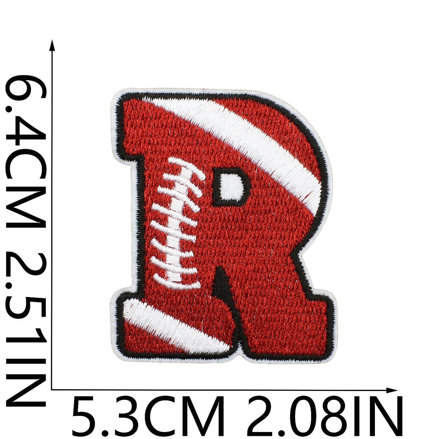 Soccer Series Embroidered Letter Patches A-Z | Iron-On Alphabet