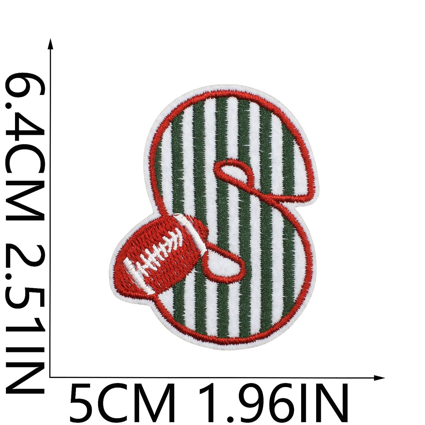 Soccer Series Embroidered Letter Patches A-Z | Iron-On Alphabet
