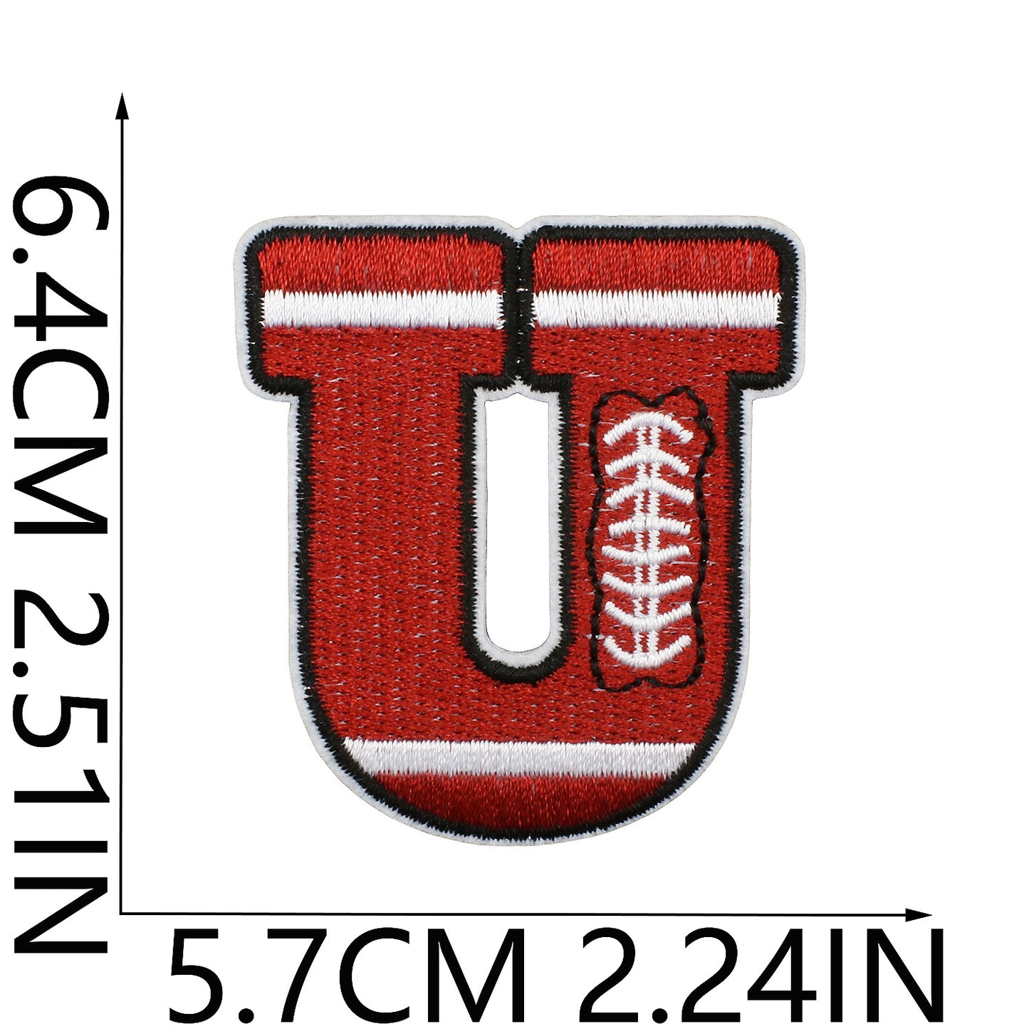 Soccer Series Embroidered Letter Patches A-Z | Iron-On Alphabet