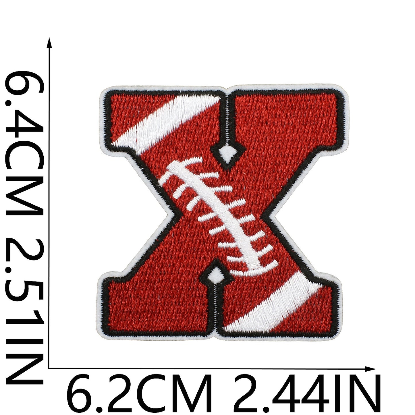 Soccer Series Embroidered Letter Patches A-Z | Iron-On Alphabet