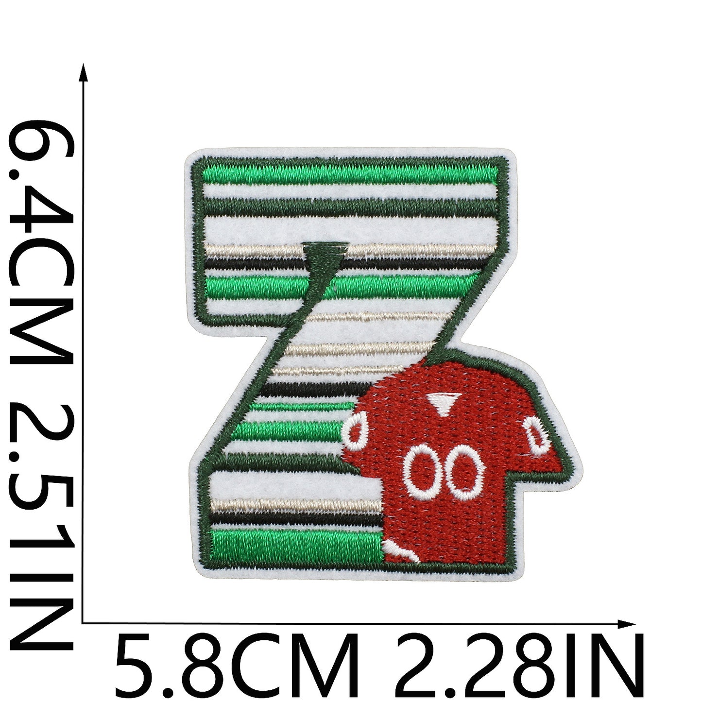 Soccer Series Embroidered Letter Patches A-Z | Iron-On Alphabet