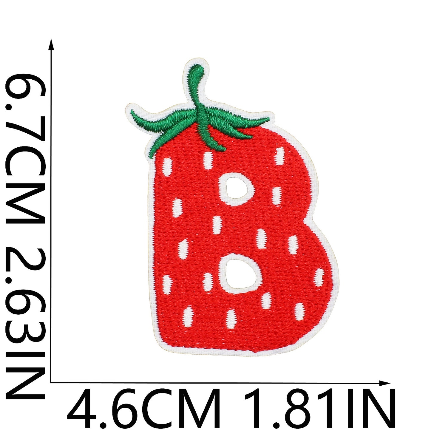 Cherry Series  Embroidered Letter Patches A-Z | Iron-On Alphabet