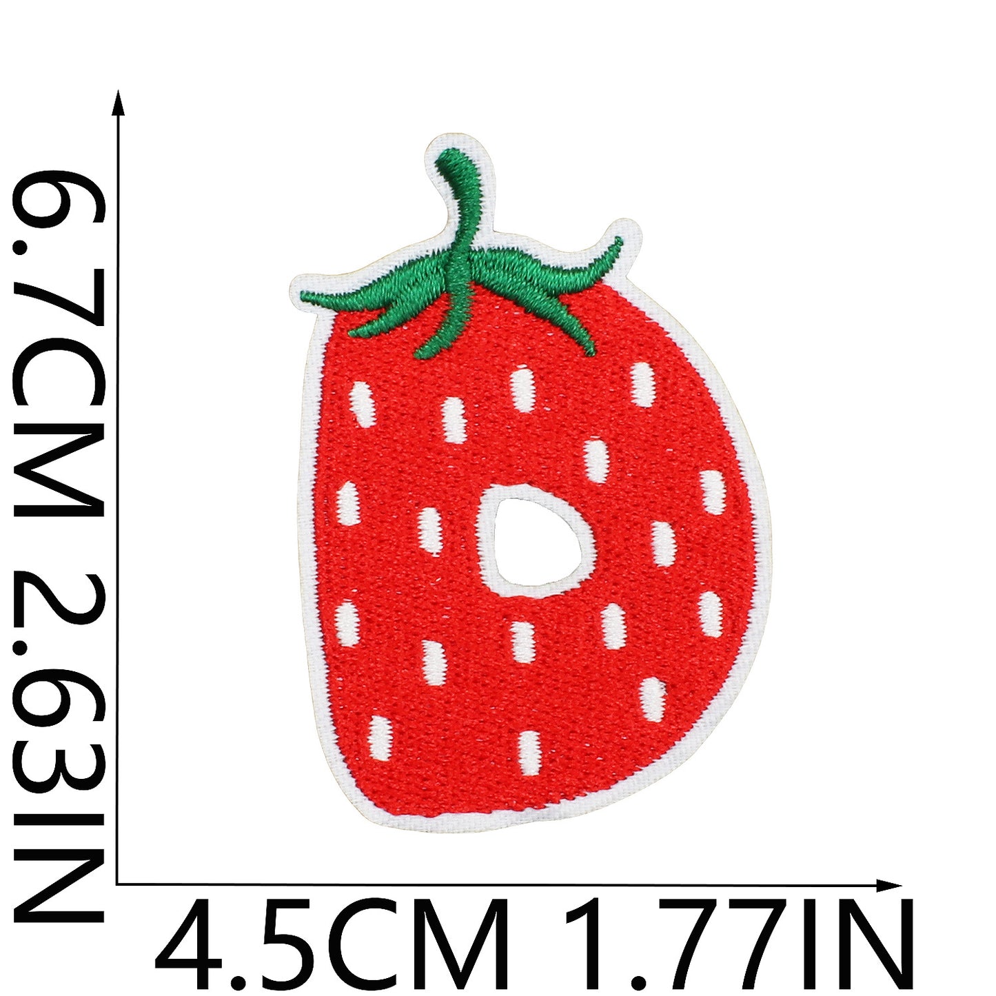 Cherry Series  Embroidered Letter Patches A-Z | Iron-On Alphabet
