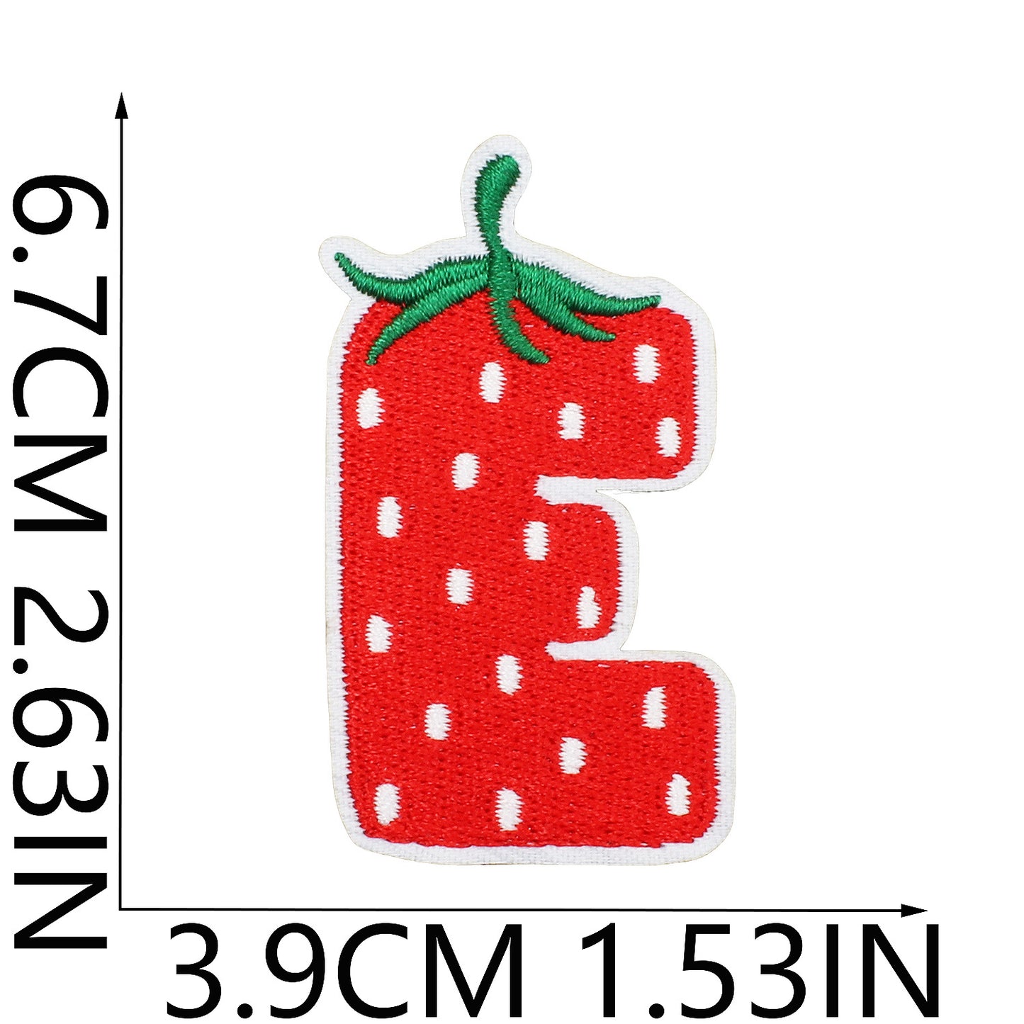 Cherry Series  Embroidered Letter Patches A-Z | Iron-On Alphabet