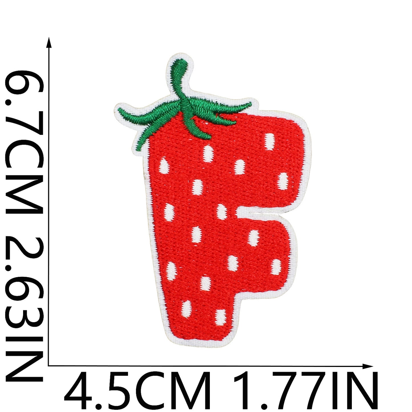 Cherry Series  Embroidered Letter Patches A-Z | Iron-On Alphabet