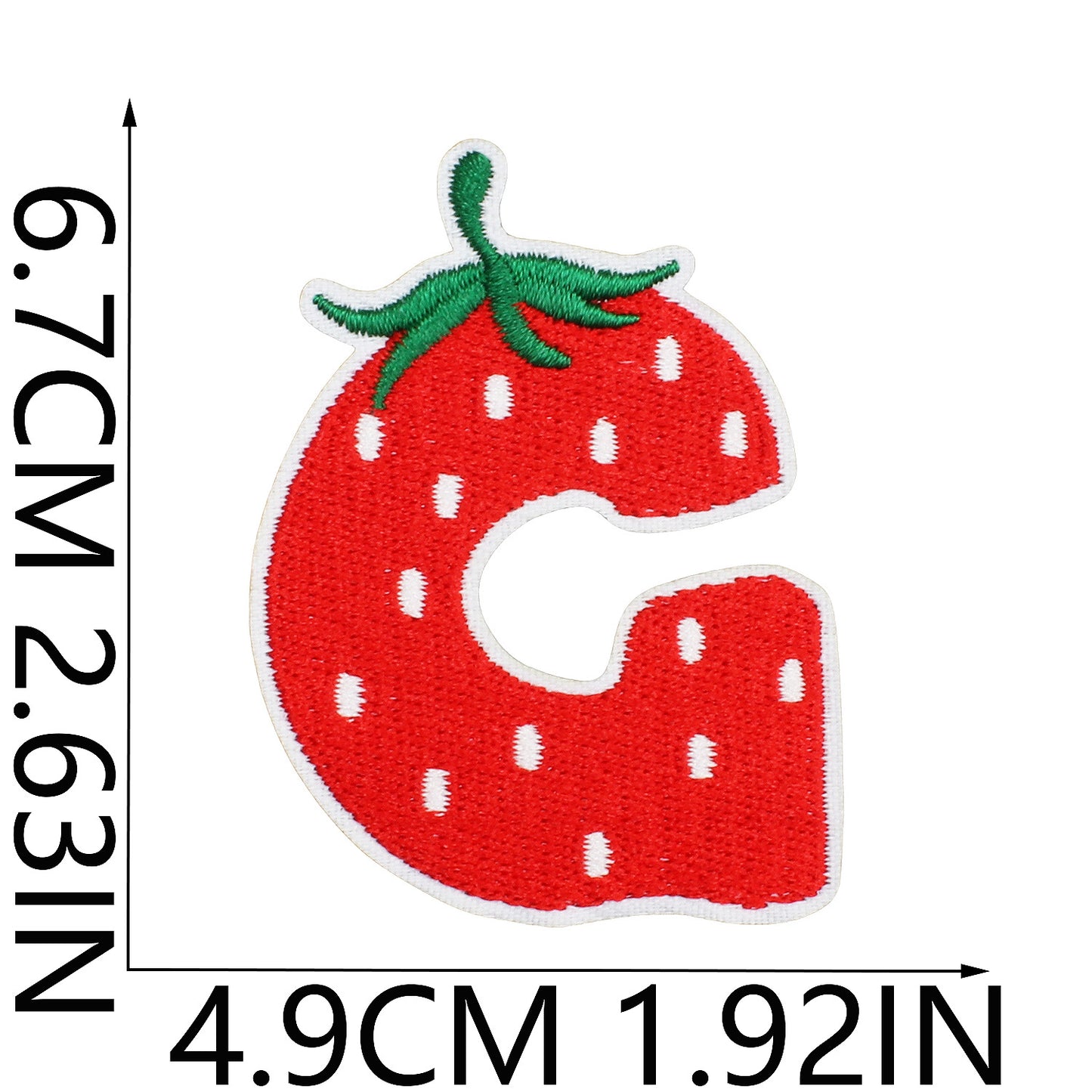 Cherry Series  Embroidered Letter Patches A-Z | Iron-On Alphabet