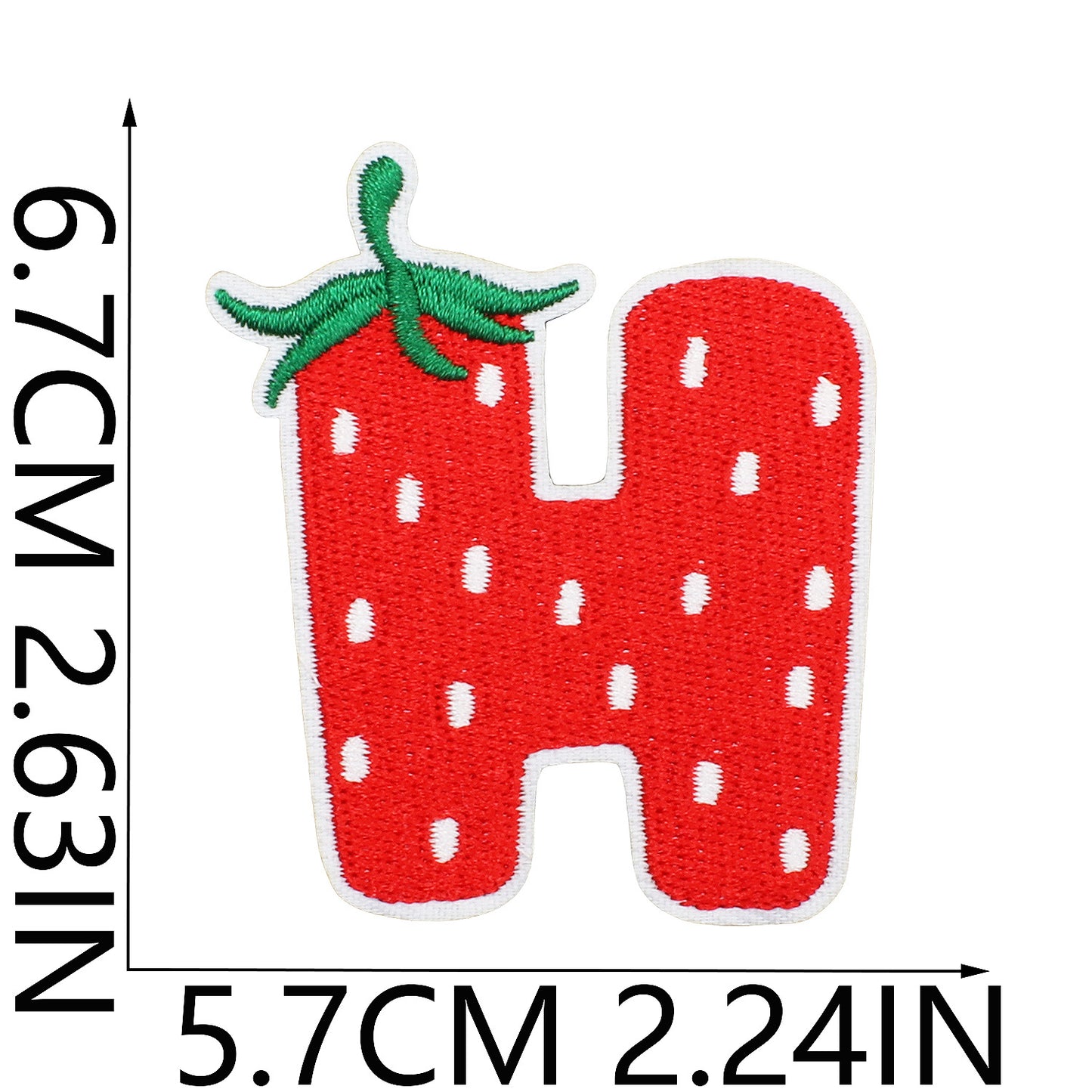 Cherry Series  Embroidered Letter Patches A-Z | Iron-On Alphabet
