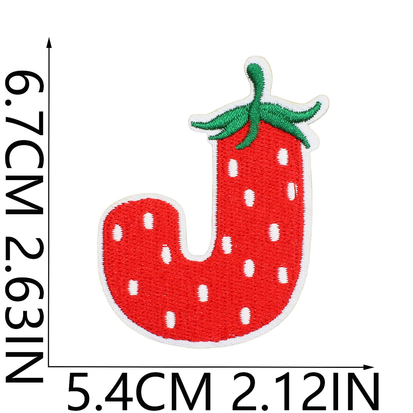 Cherry Series  Embroidered Letter Patches A-Z | Iron-On Alphabet