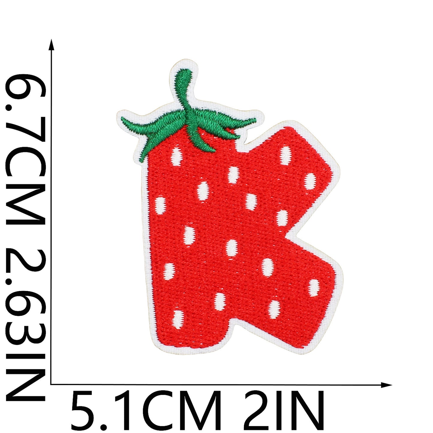 Cherry Series  Embroidered Letter Patches A-Z | Iron-On Alphabet