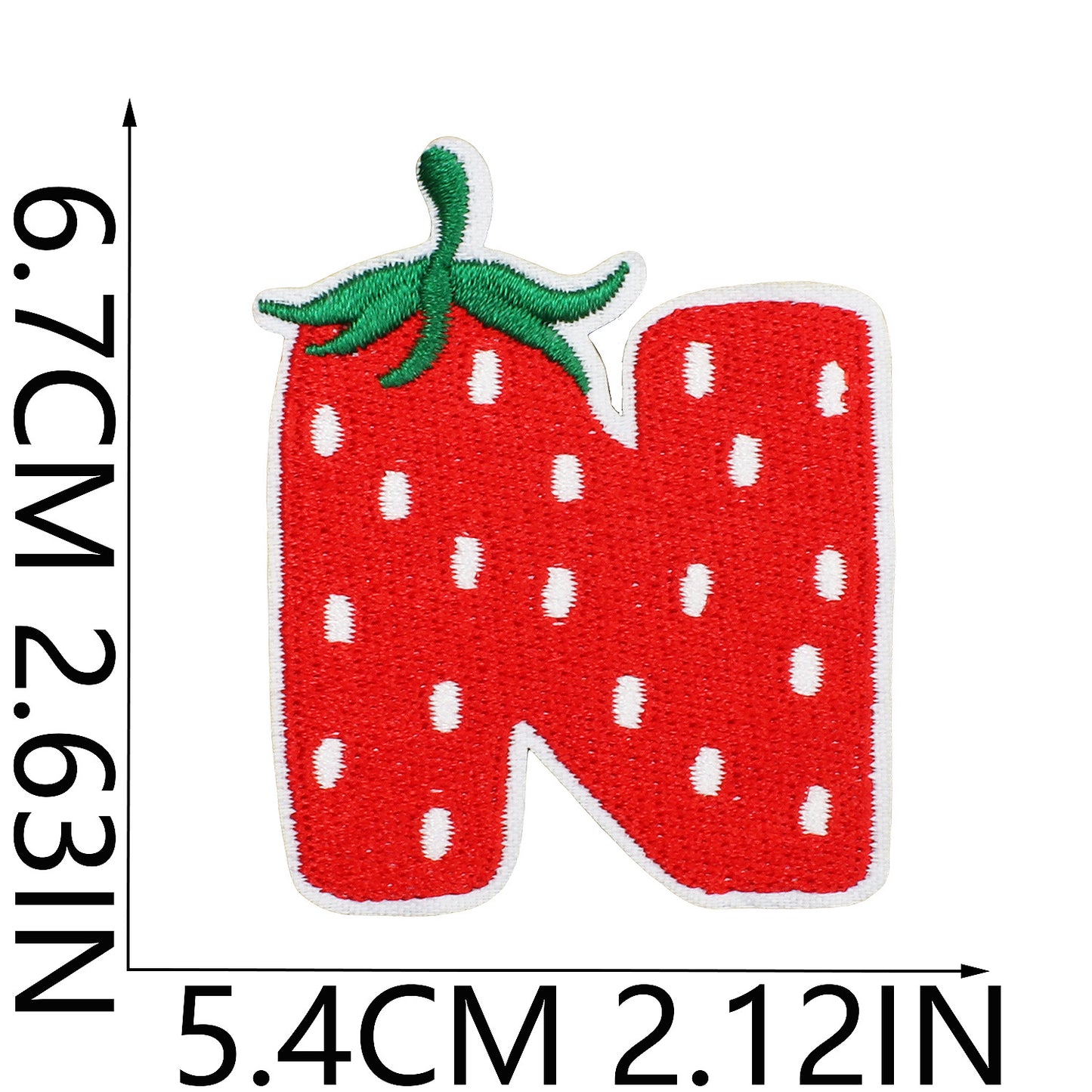 Cherry Series  Embroidered Letter Patches A-Z | Iron-On Alphabet