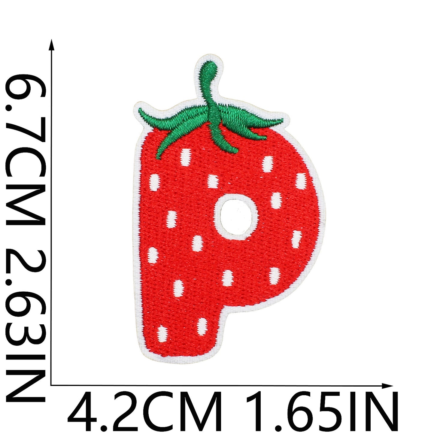 Cherry Series  Embroidered Letter Patches A-Z | Iron-On Alphabet