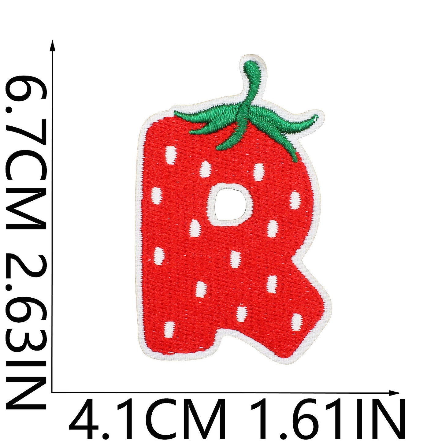 Cherry Series  Embroidered Letter Patches A-Z | Iron-On Alphabet