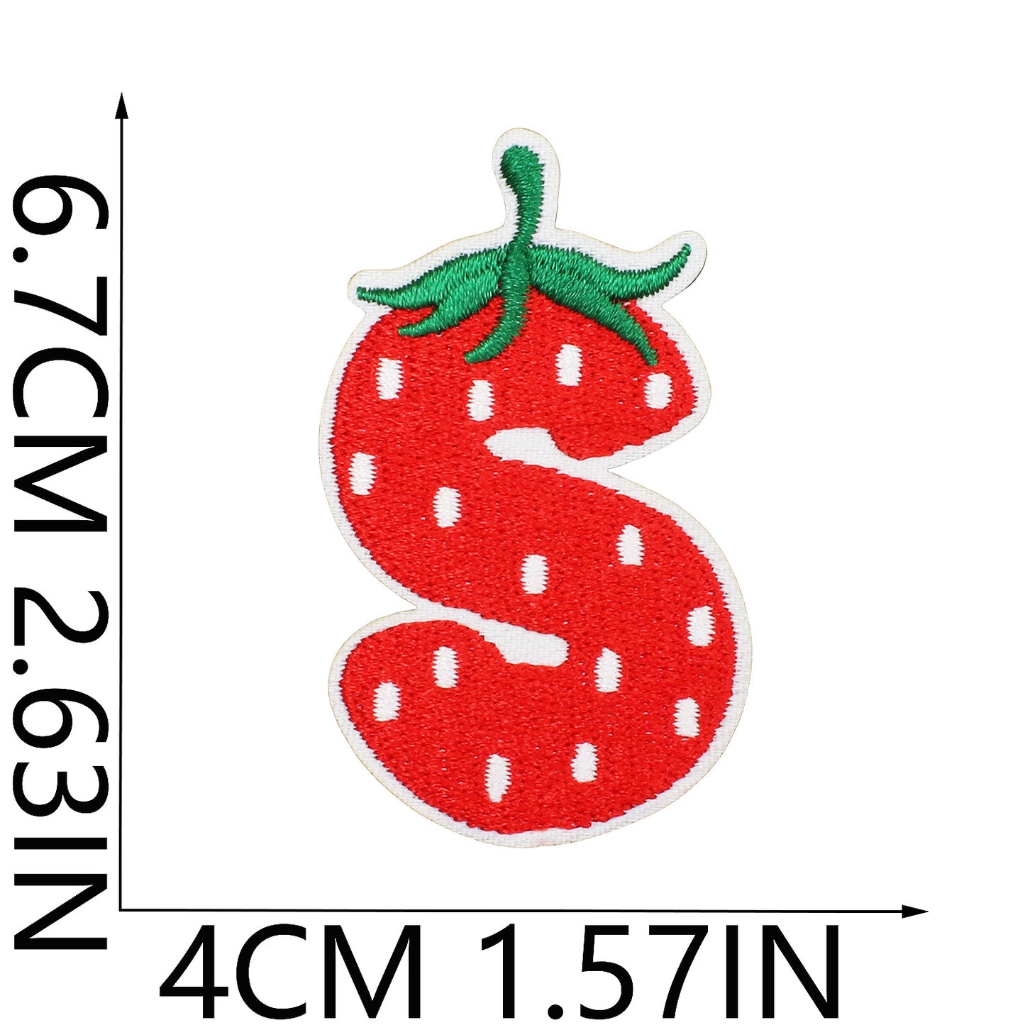 Cherry Series  Embroidered Letter Patches A-Z | Iron-On Alphabet