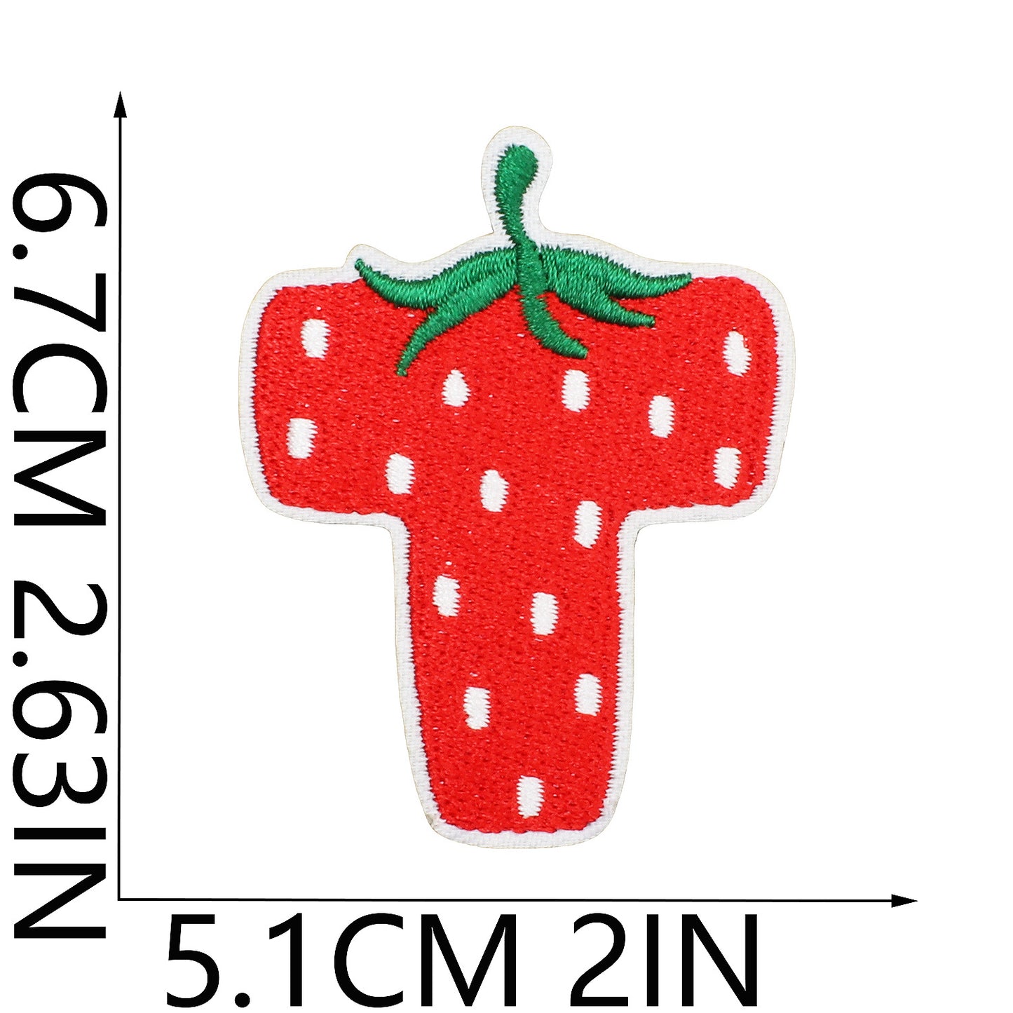Cherry Series  Embroidered Letter Patches A-Z | Iron-On Alphabet