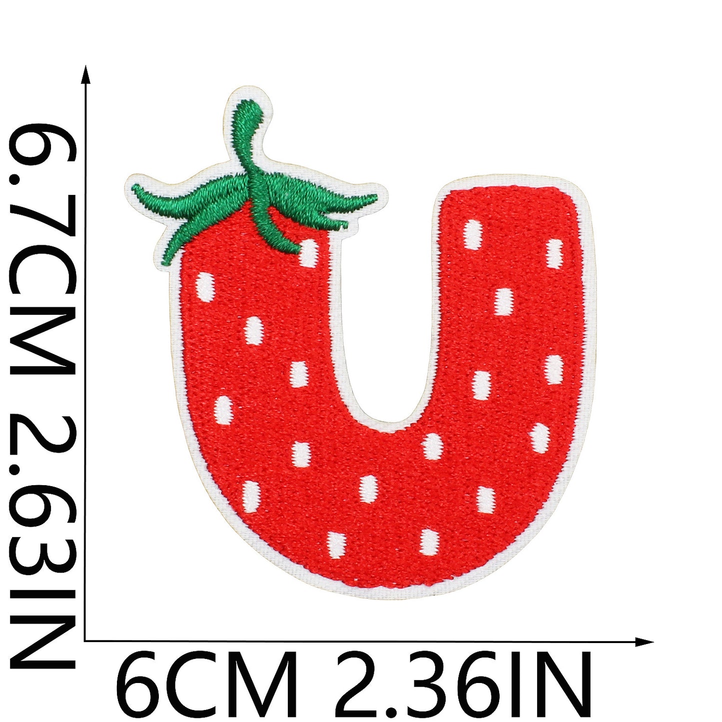 Cherry Series  Embroidered Letter Patches A-Z | Iron-On Alphabet