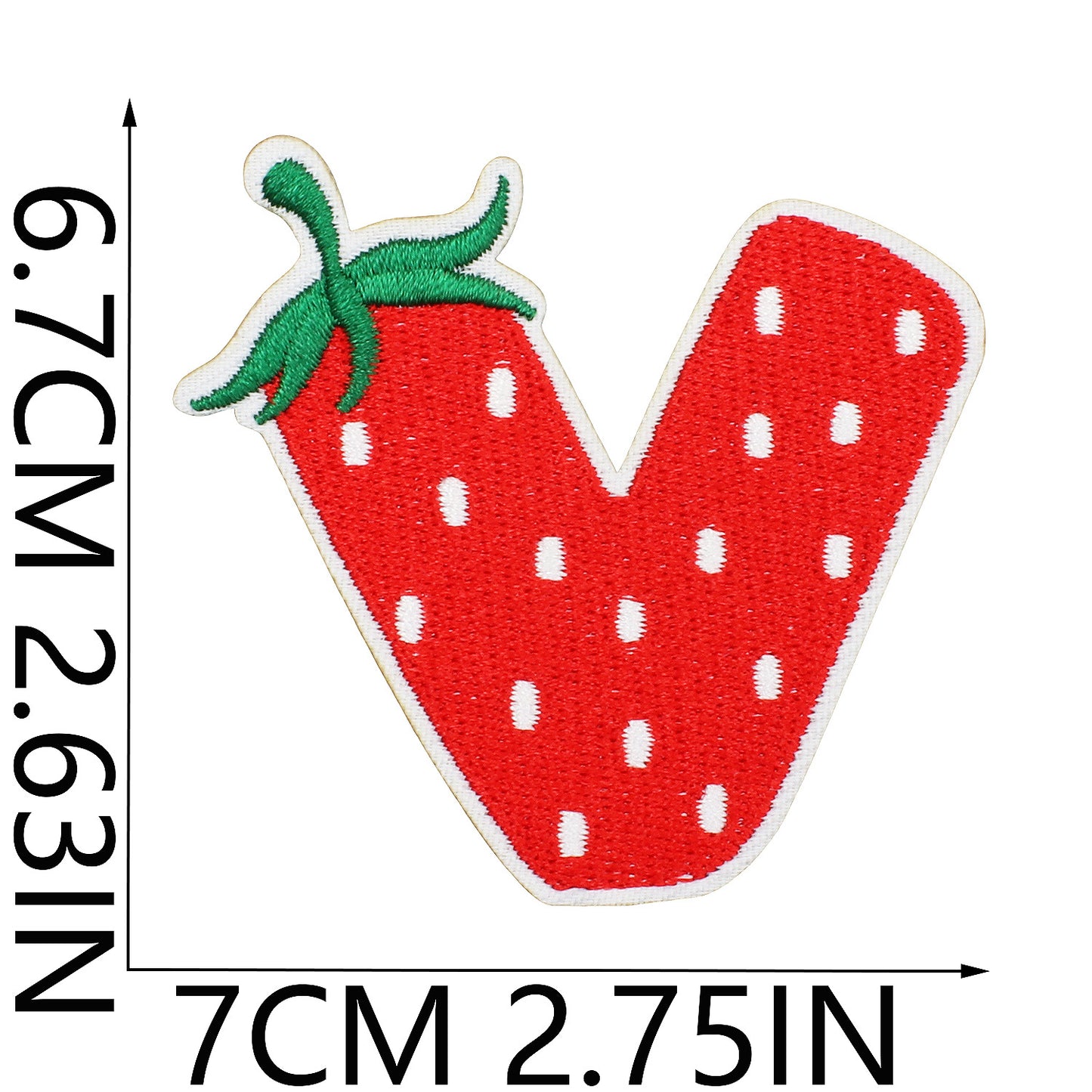 Cherry Series  Embroidered Letter Patches A-Z | Iron-On Alphabet