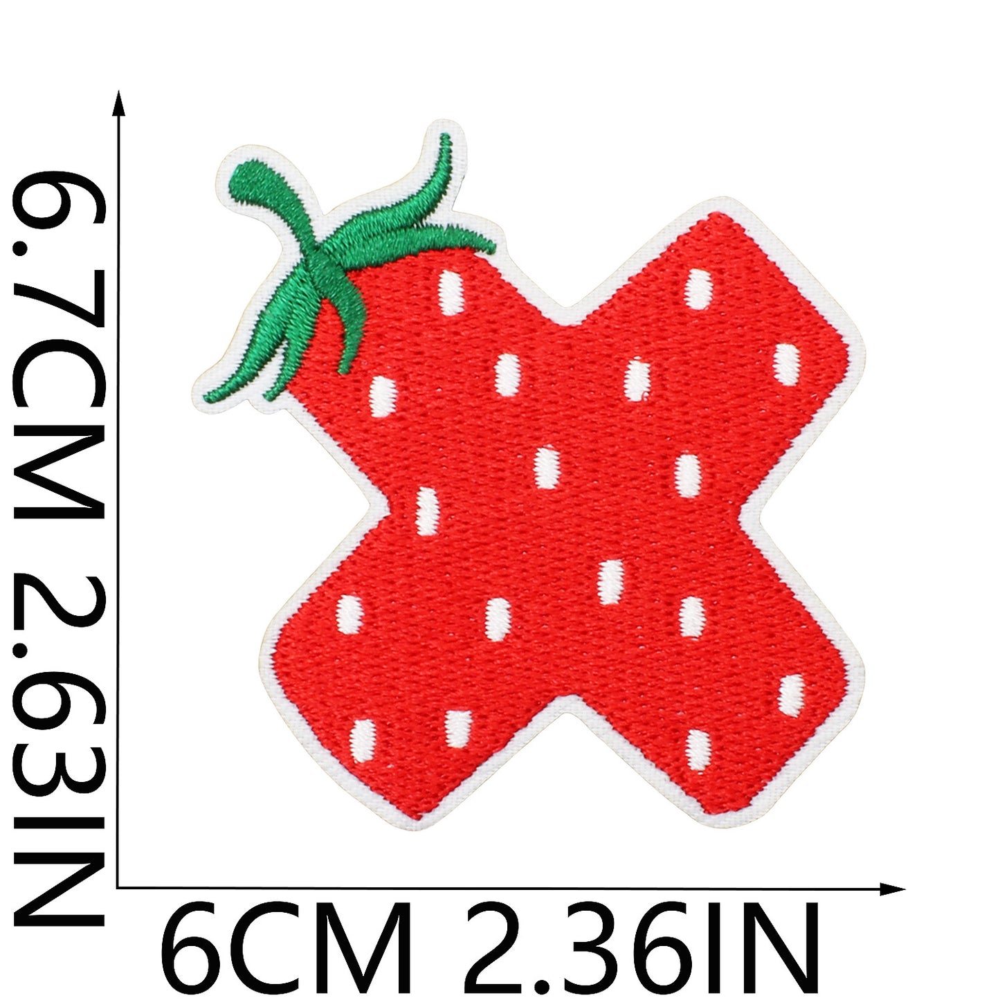 Cherry Series  Embroidered Letter Patches A-Z | Iron-On Alphabet