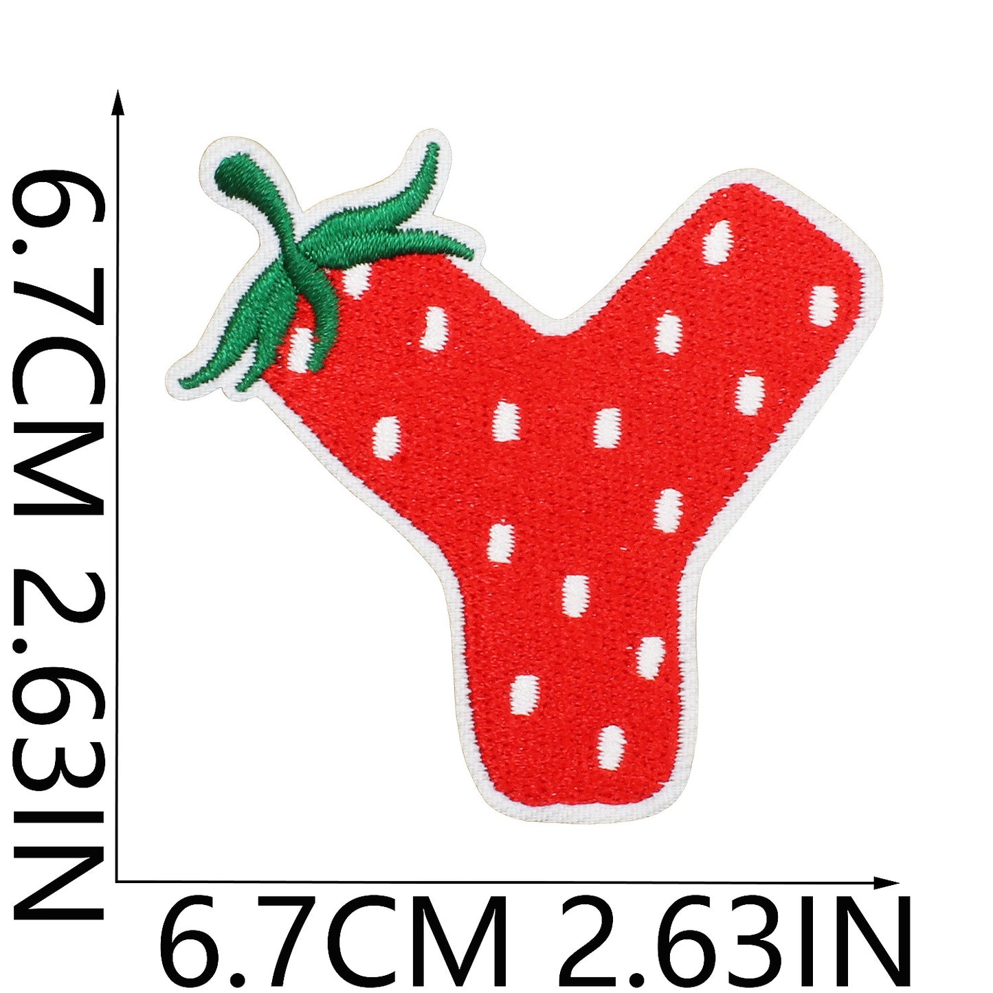 Cherry Series  Embroidered Letter Patches A-Z | Iron-On Alphabet