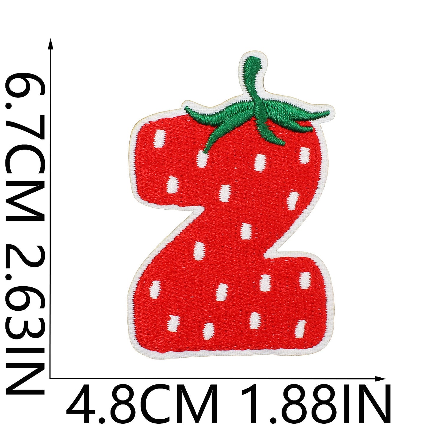 Cherry Series  Embroidered Letter Patches A-Z | Iron-On Alphabet