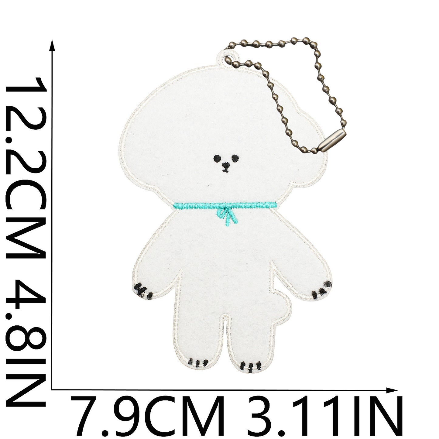 Felt Patch Holder for Iron-on Patches with Ball Chain