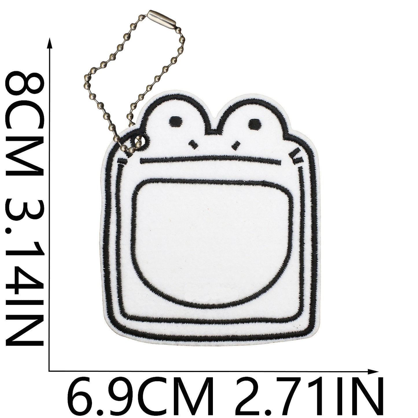 Felt Patch Holder for Iron-on Patches with Ball Chain
