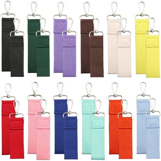 Colorful Canvas Keychain Strap for DIY Bag & Key Accessories