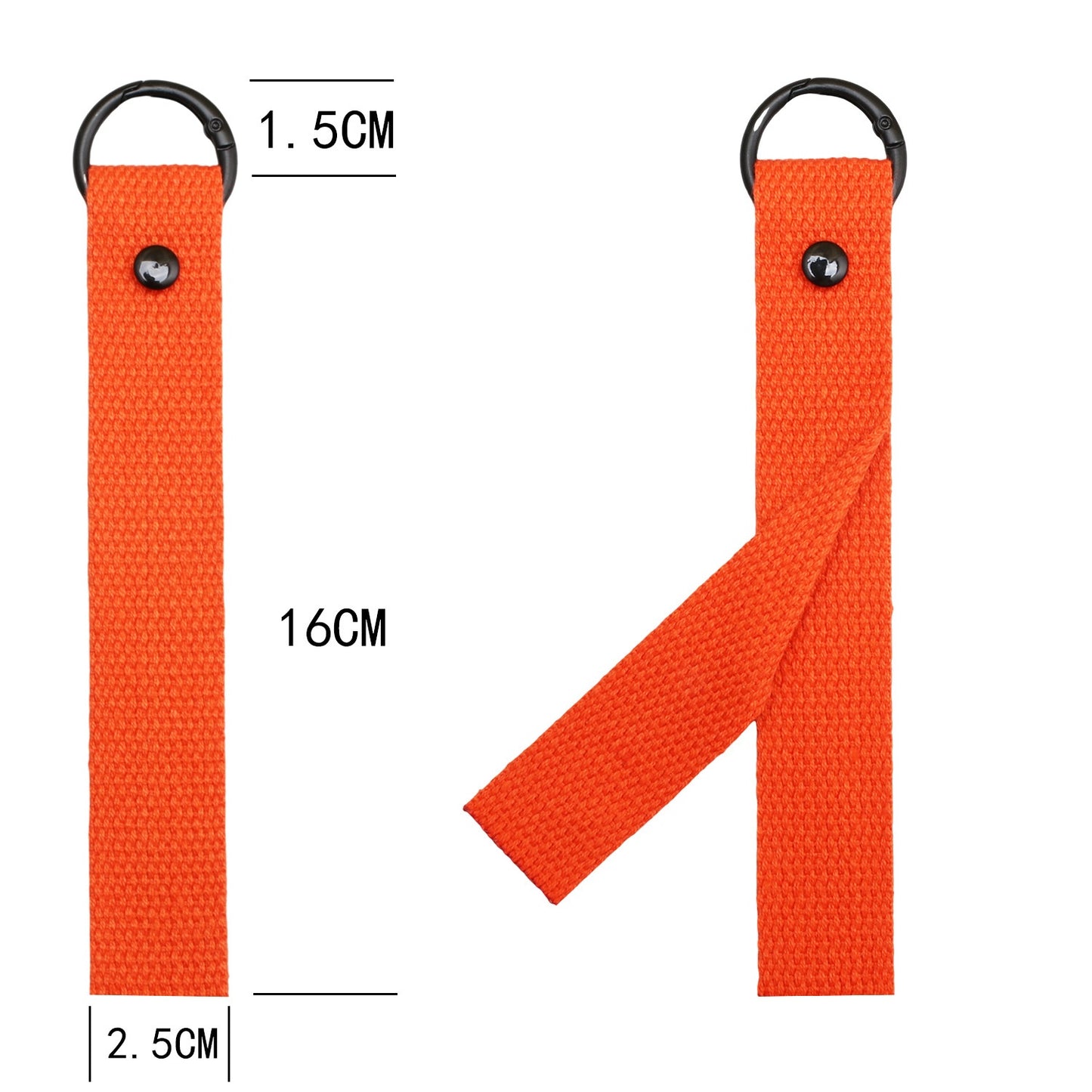 Double-Layer Canvas Keychain Strap – Long Bag & Key Organizer
