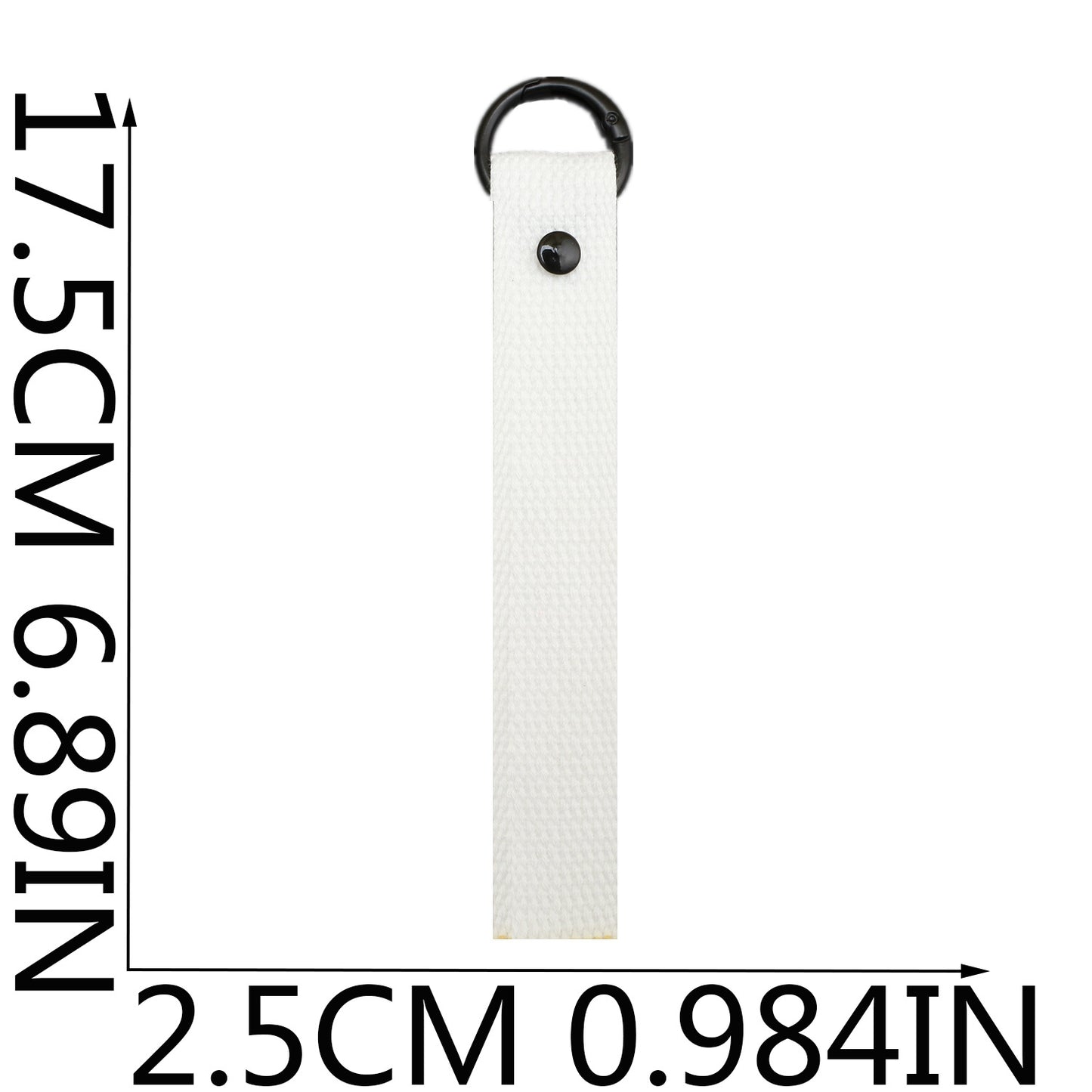Double-Layer Canvas Keychain Strap – Long Bag & Key Organizer