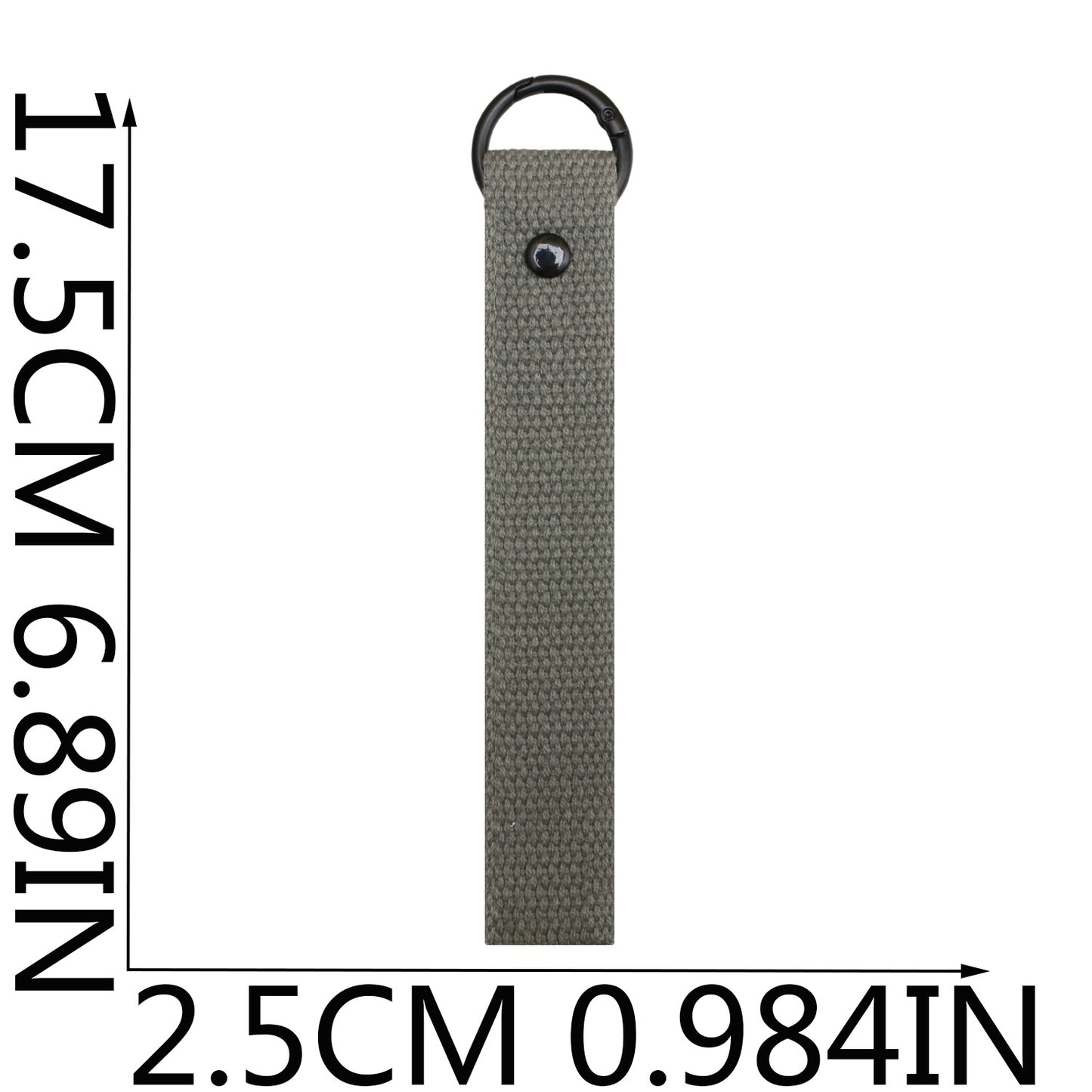 Double-Layer Canvas Keychain Strap – Long Bag & Key Organizer