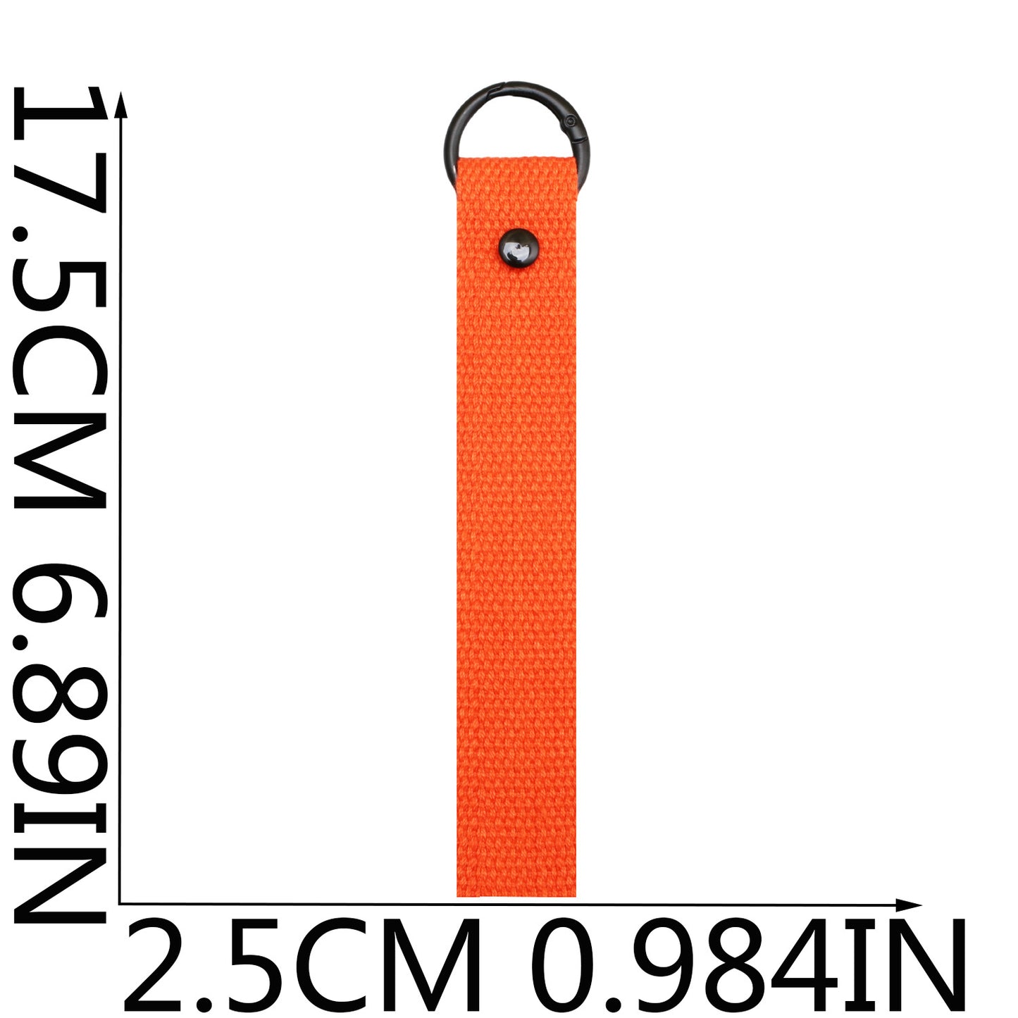 Double-Layer Canvas Keychain Strap – Long Bag & Key Organizer