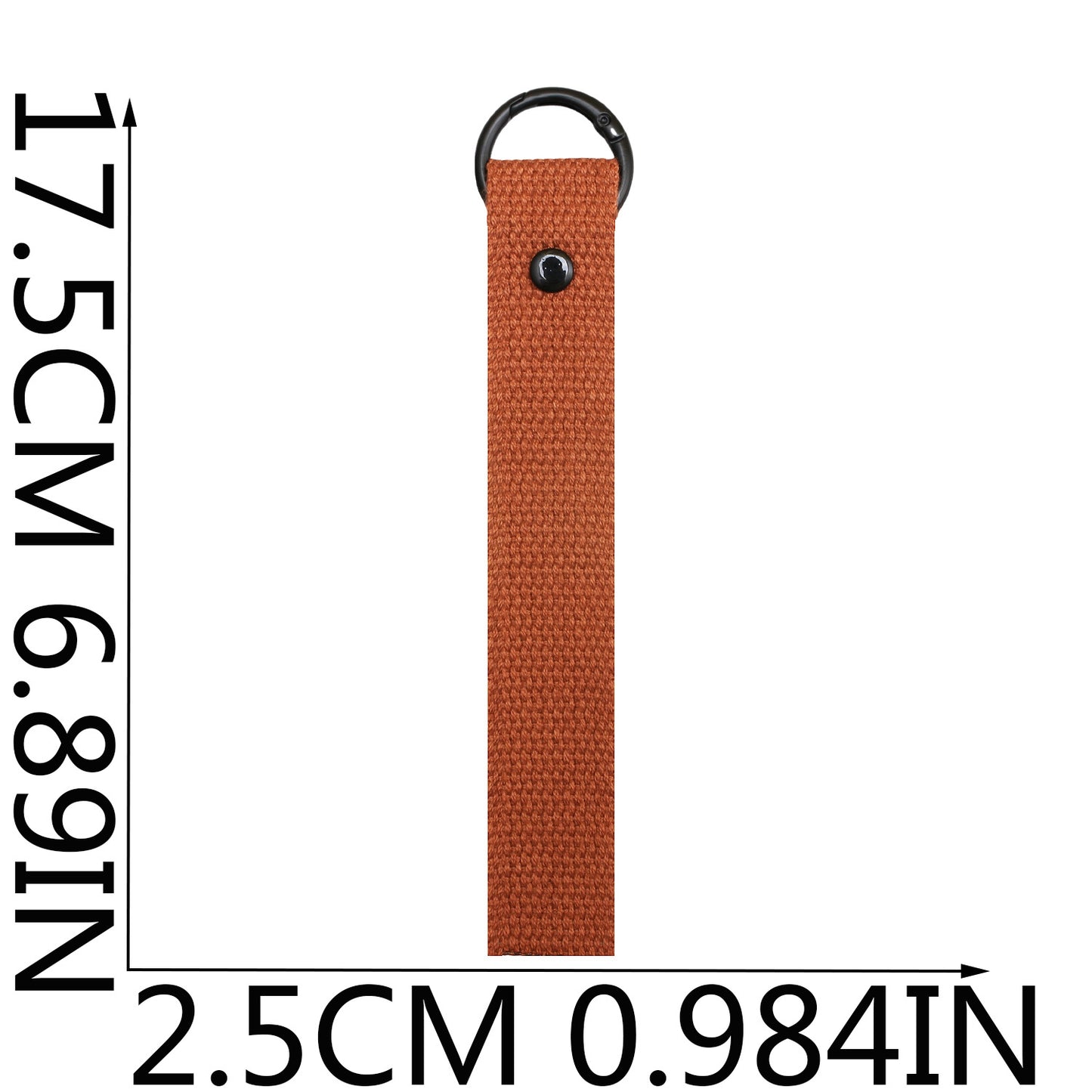 Double-Layer Canvas Keychain Strap – Long Bag & Key Organizer