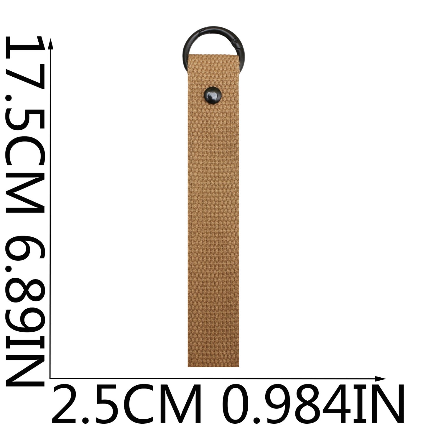 Double-Layer Canvas Keychain Strap – Long Bag & Key Organizer