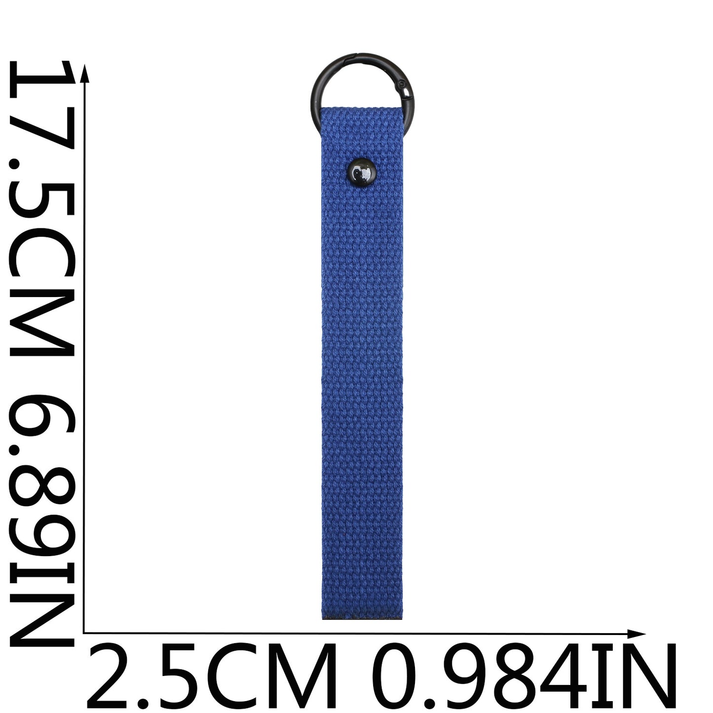 Double-Layer Canvas Keychain Strap – Long Bag & Key Organizer