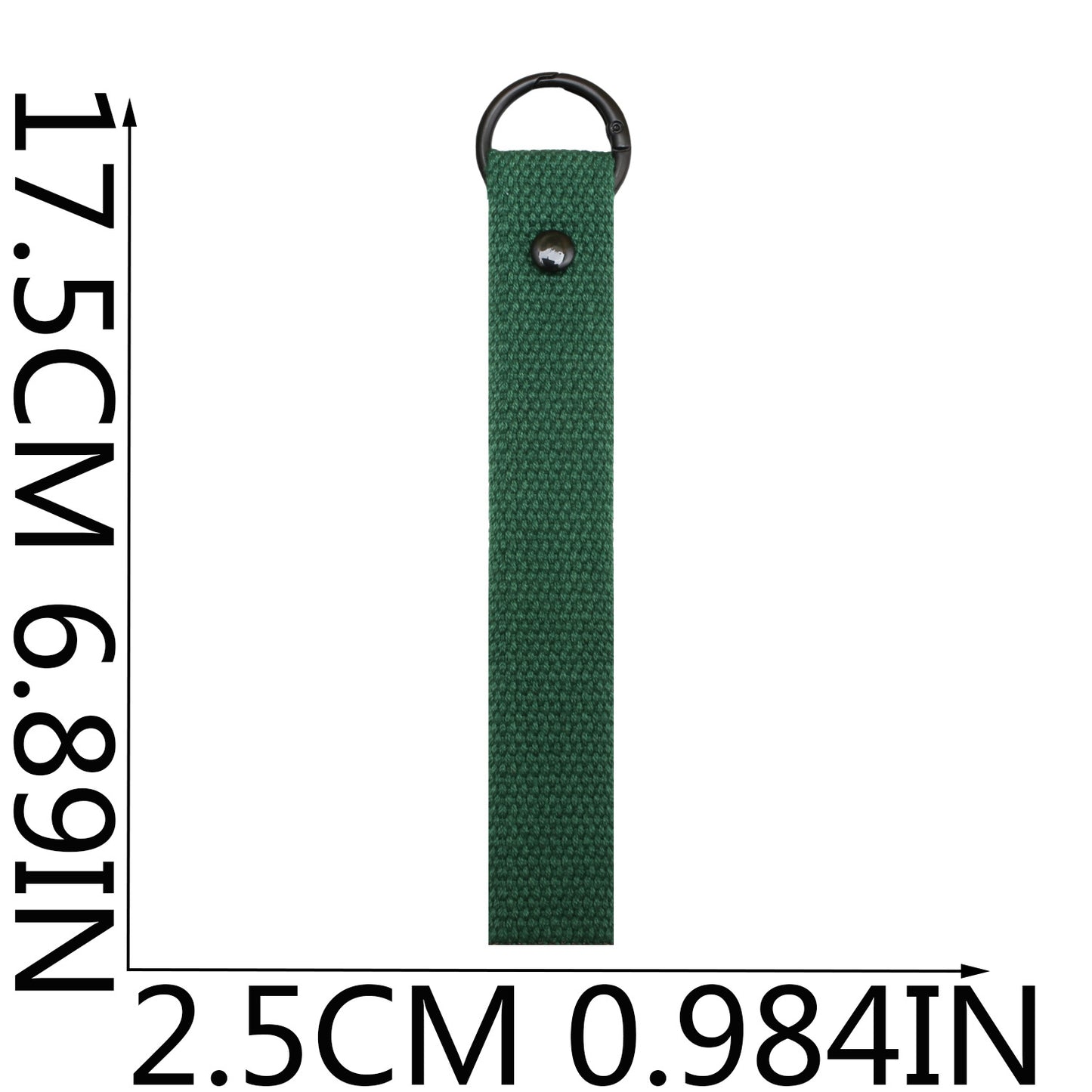 Double-Layer Canvas Keychain Strap – Long Bag & Key Organizer