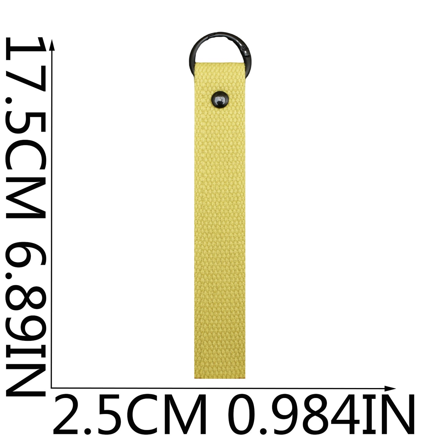 Double-Layer Canvas Keychain Strap – Long Bag & Key Organizer
