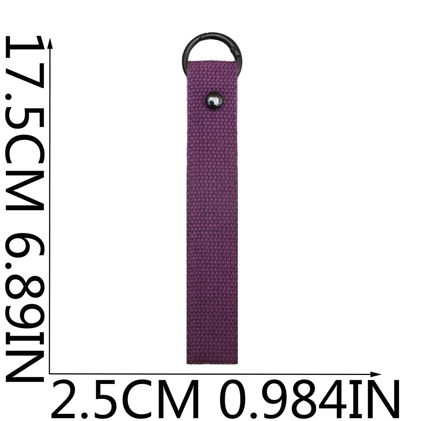 Double-Layer Canvas Keychain Strap – Long Bag & Key Organizer