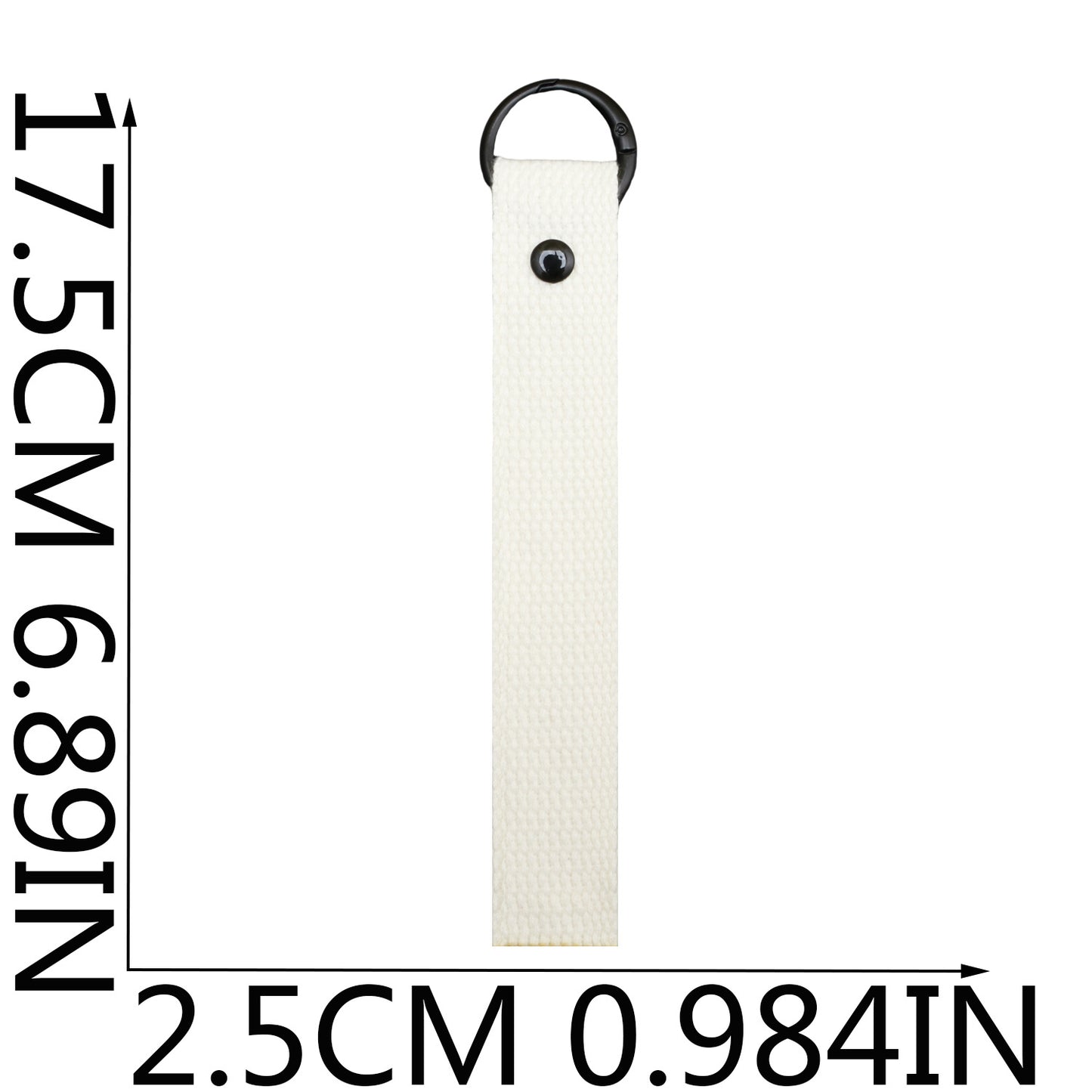 Double-Layer Canvas Keychain Strap – Long Bag & Key Organizer