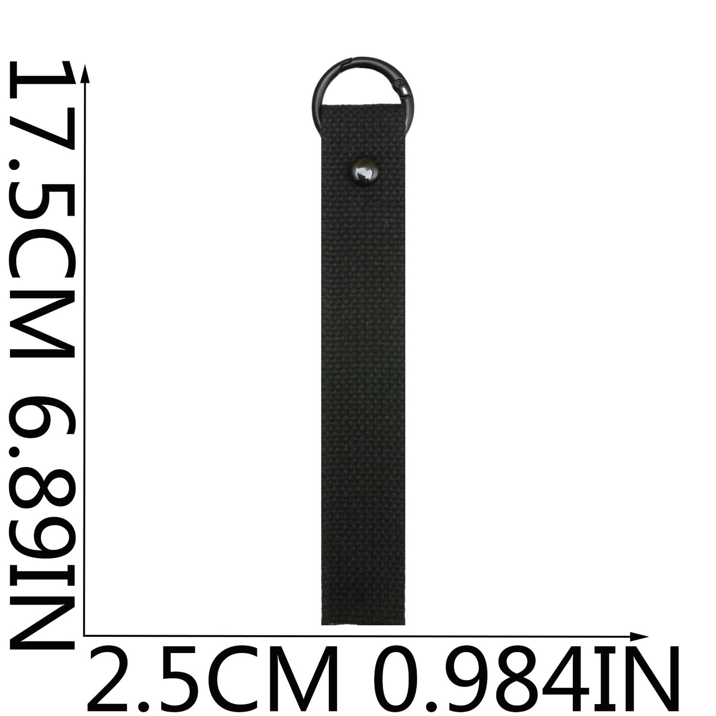 Double-Layer Canvas Keychain Strap – Long Bag & Key Organizer