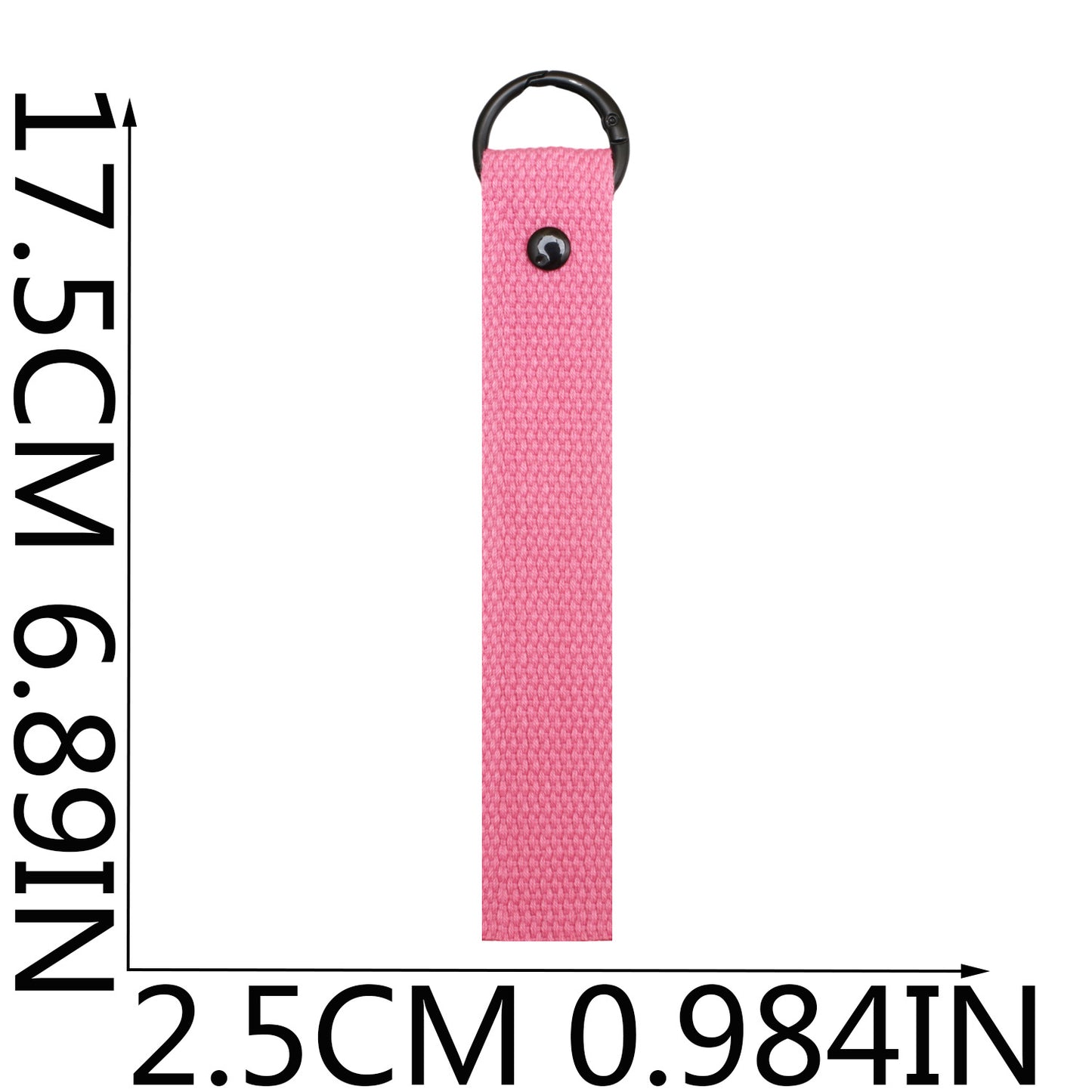 Double-Layer Canvas Keychain Strap – Long Bag & Key Organizer