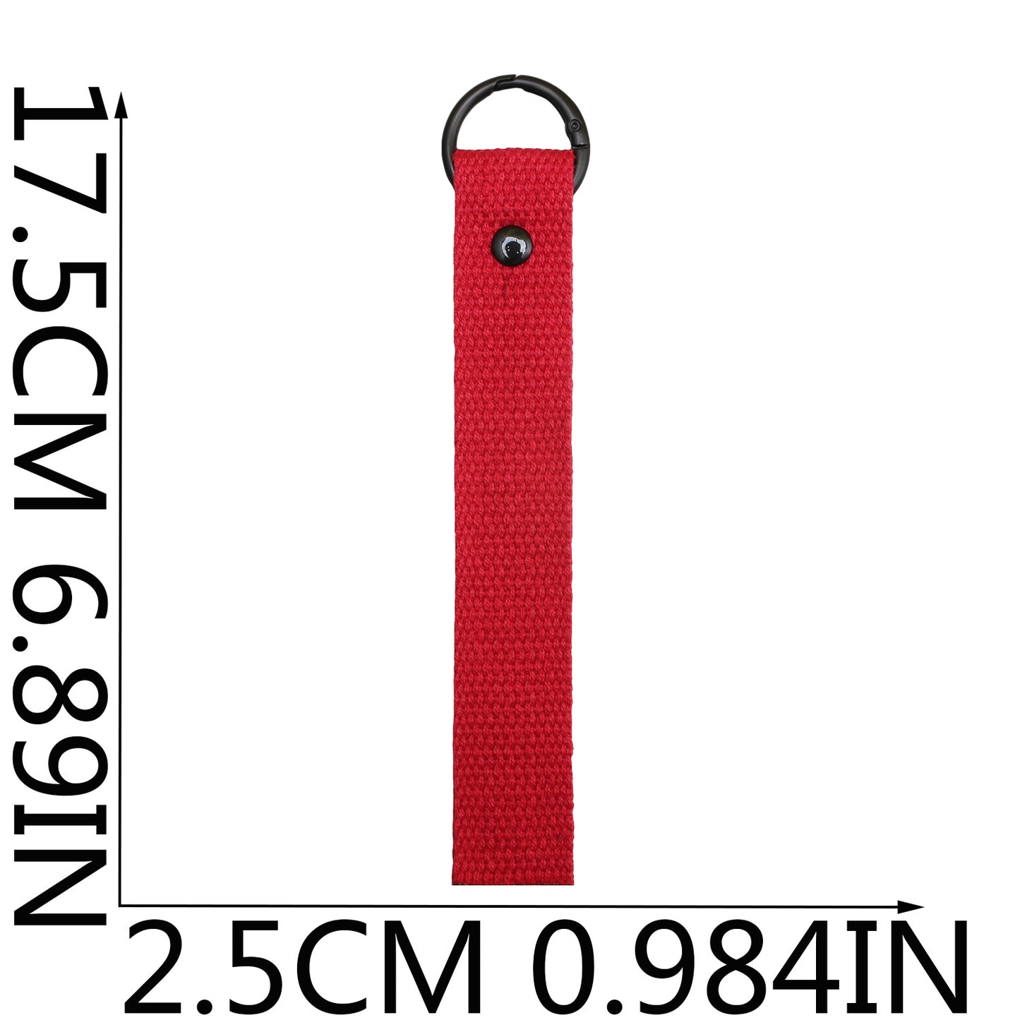 Double-Layer Canvas Keychain Strap – Long Bag & Key Organizer