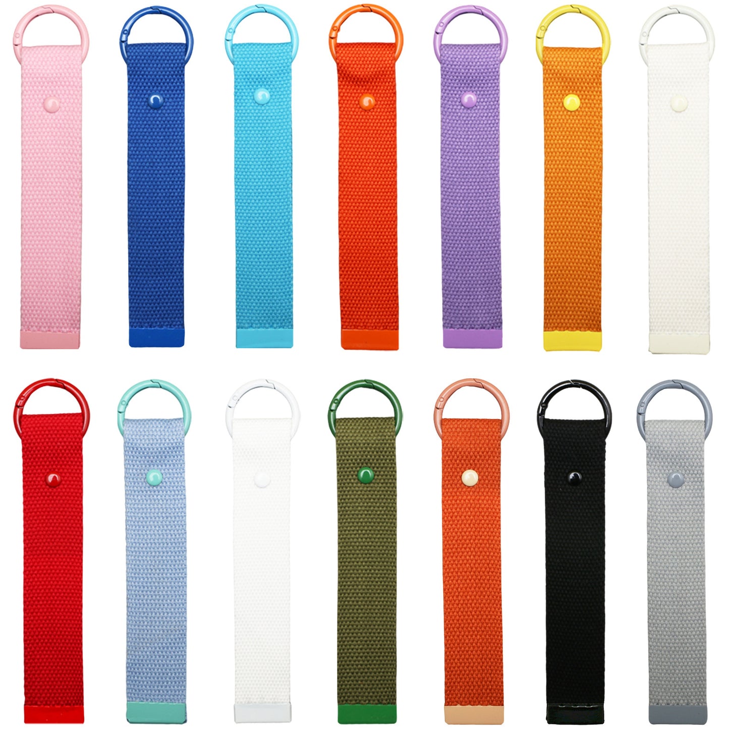 Color Pop Canvas Loop Keychain – 18cm Long Wrist Strap for Bags & Keys