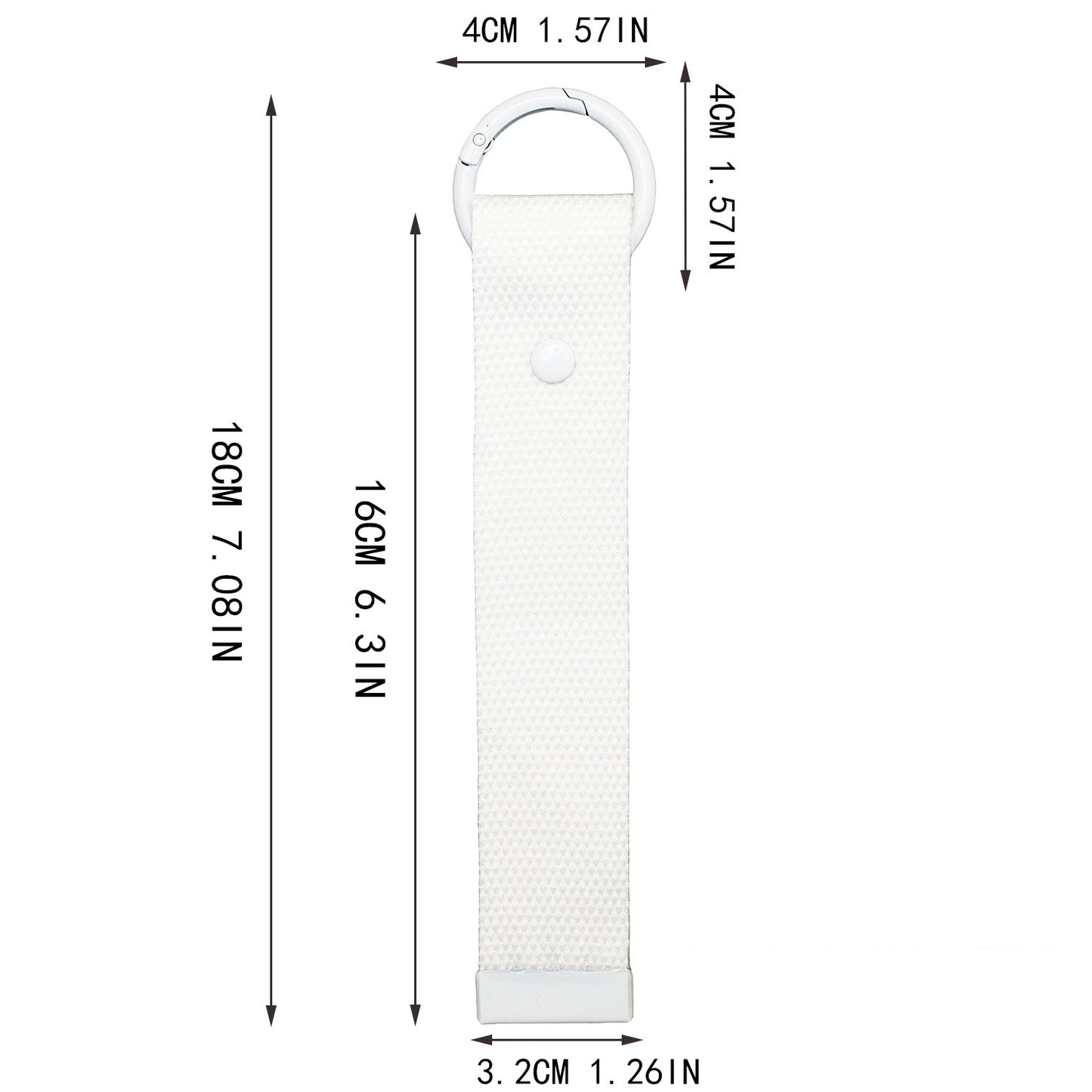 Color Pop Canvas Loop Keychain – 18cm Long Wrist Strap for Bags & Keys