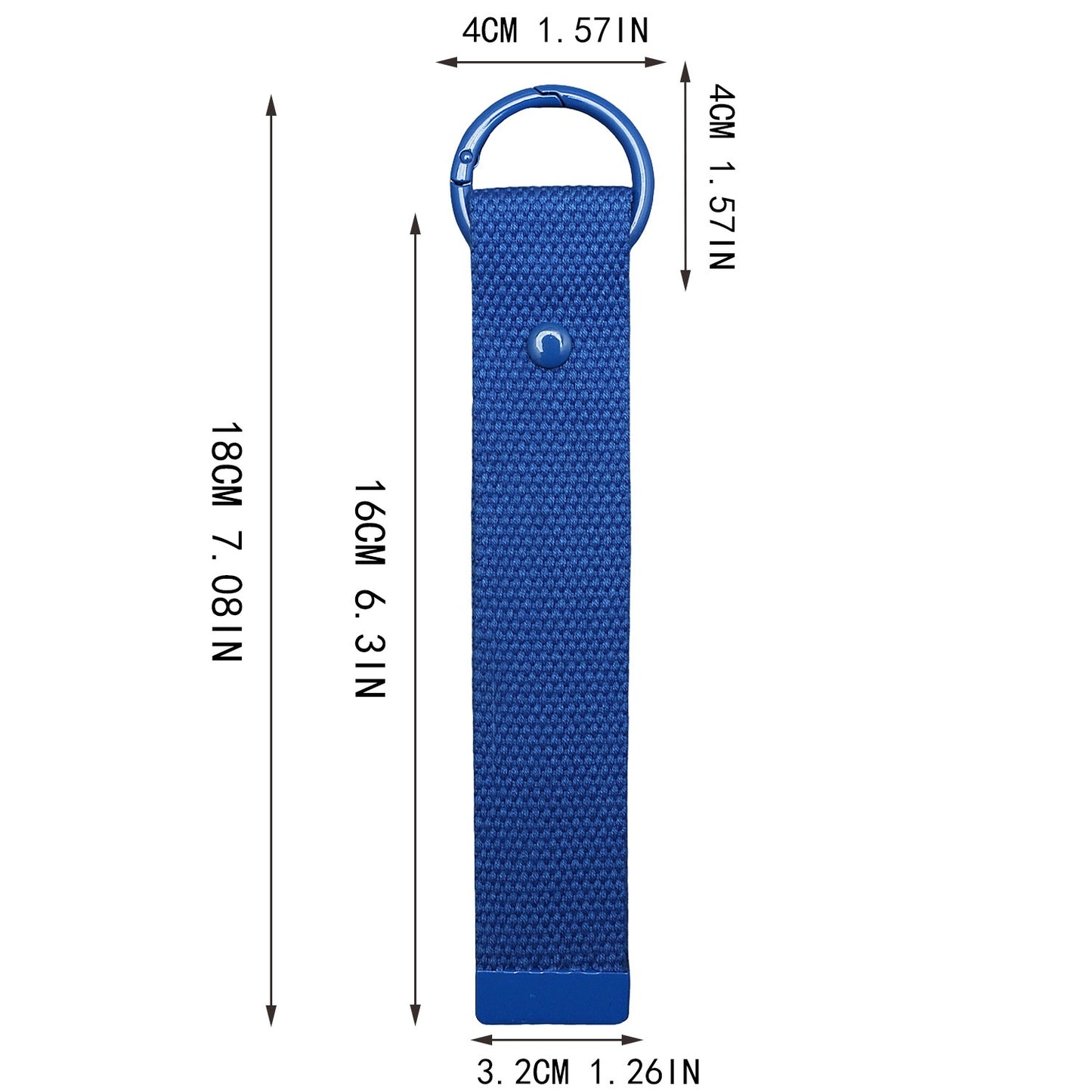 Color Pop Canvas Loop Keychain – 18cm Long Wrist Strap for Bags & Keys