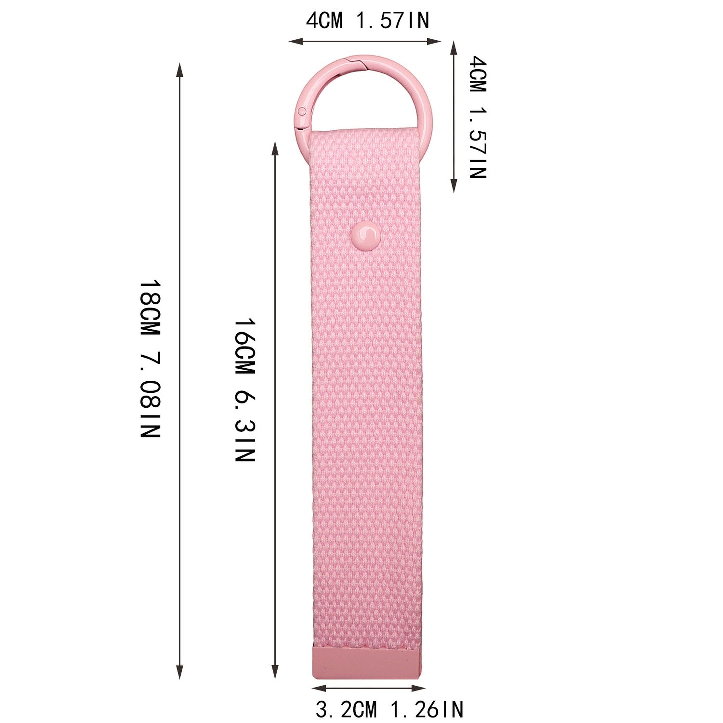 Color Pop Canvas Loop Keychain – 18cm Long Wrist Strap for Bags & Keys