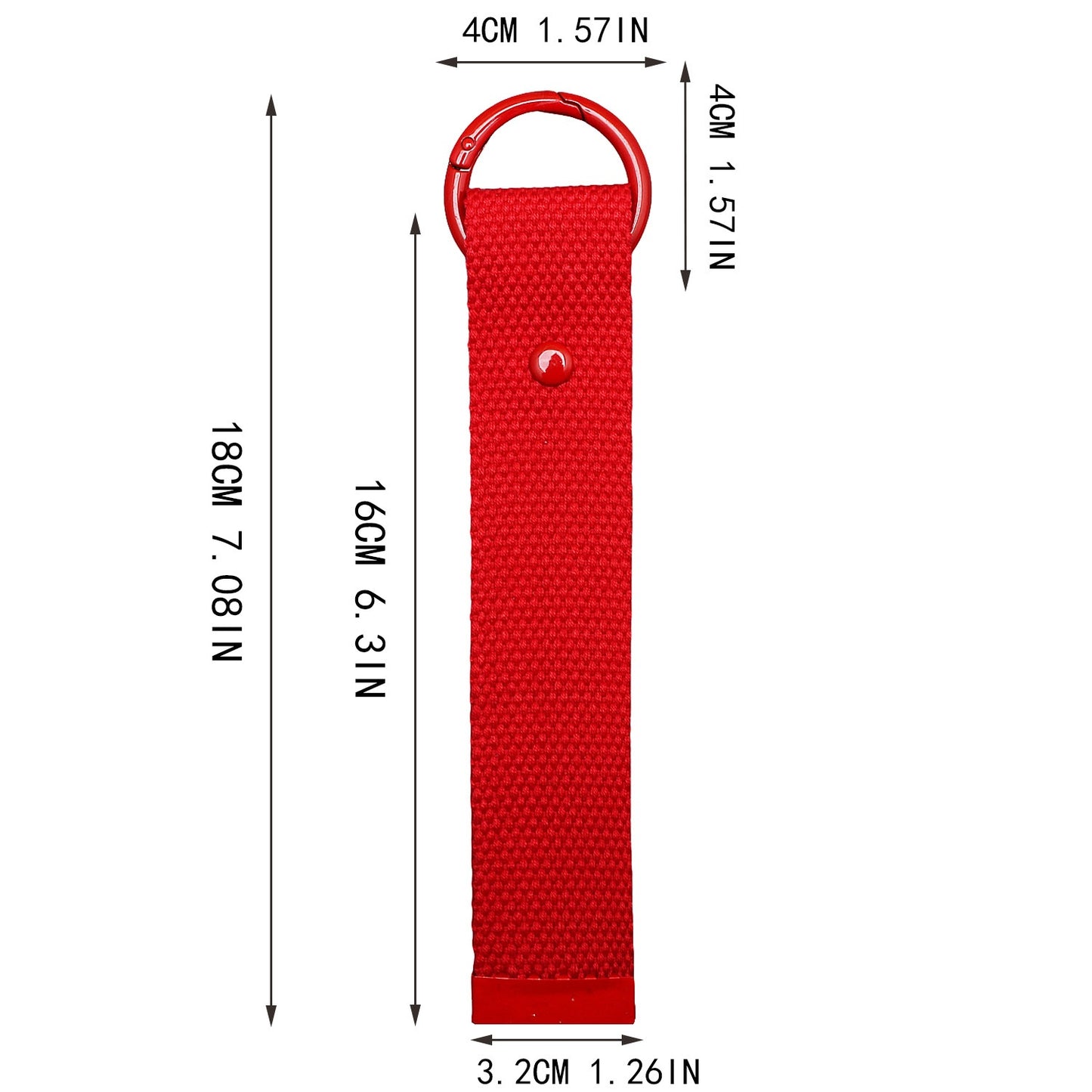 Color Pop Canvas Loop Keychain – 18cm Long Wrist Strap for Bags & Keys