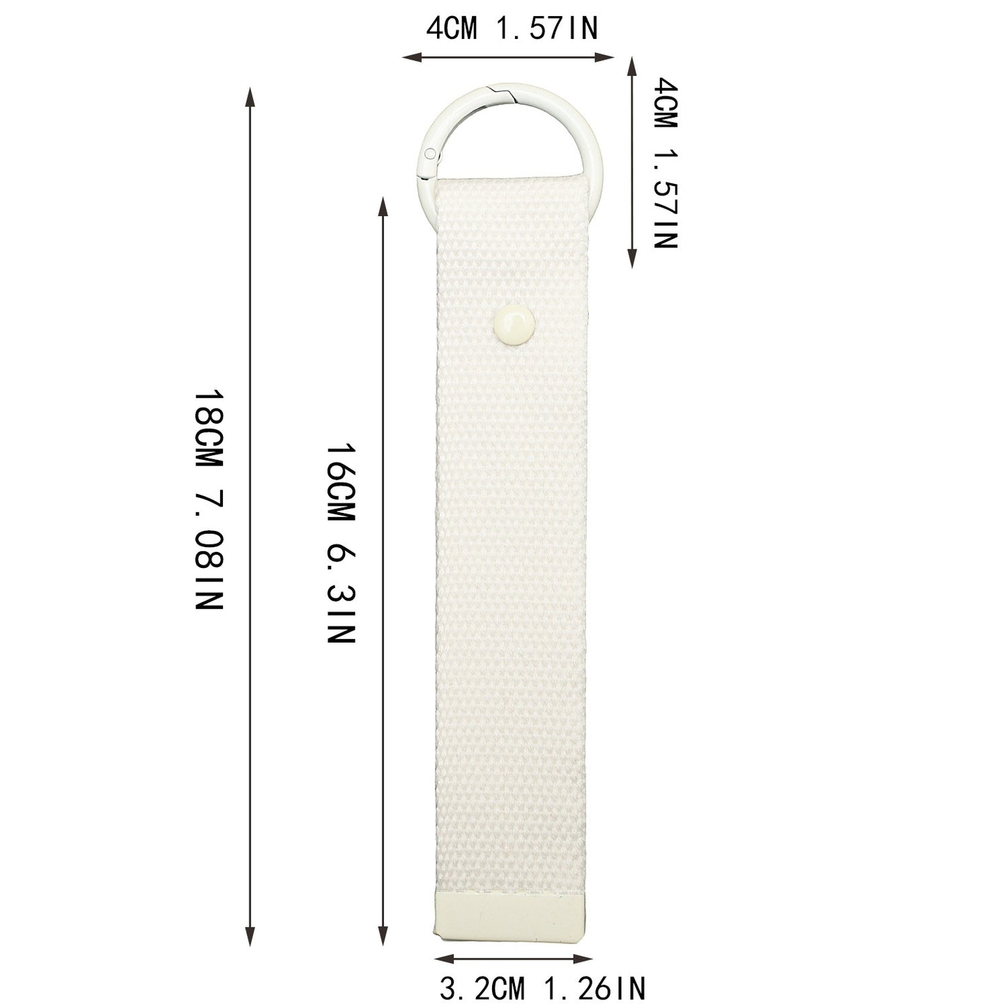Color Pop Canvas Loop Keychain – 18cm Long Wrist Strap for Bags & Keys