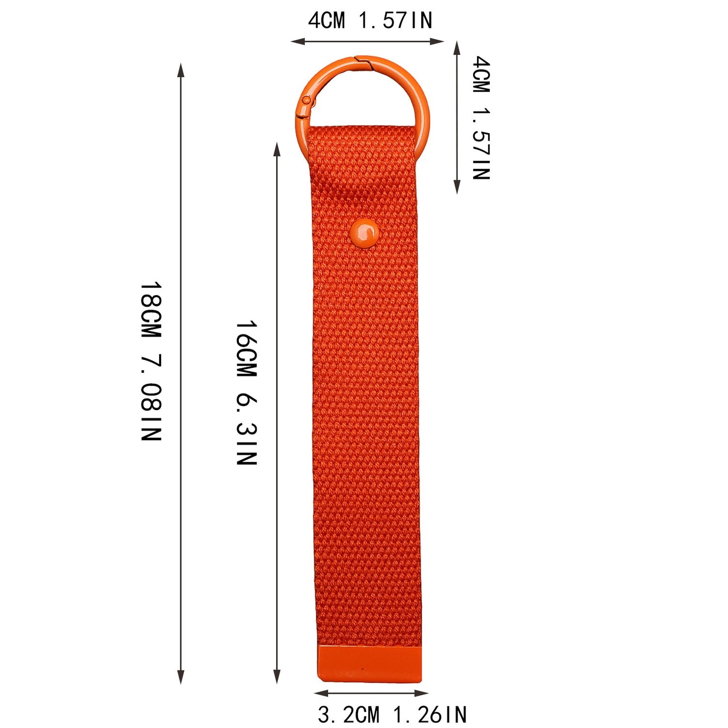 Color Pop Canvas Loop Keychain – 18cm Long Wrist Strap for Bags & Keys