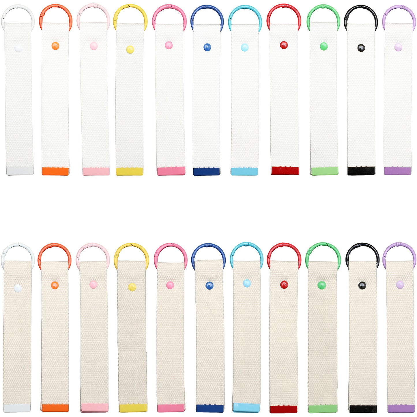 Canvas Keychain Strap – Two Sizes, Ivory & Pure White Options