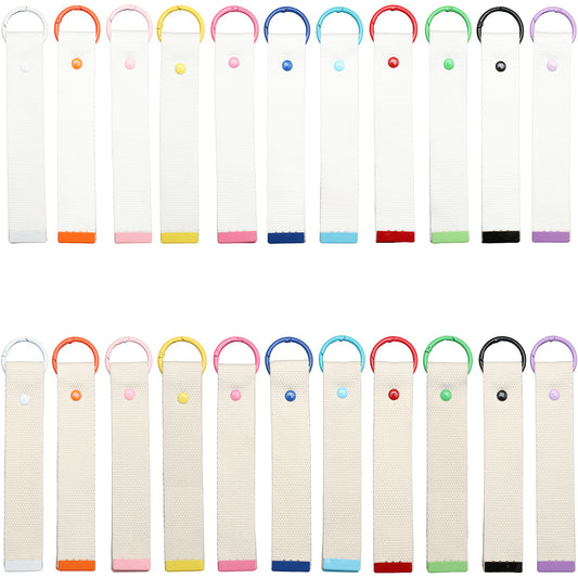 Canvas Keychain Strap – Two Sizes, Ivory & Pure White Options