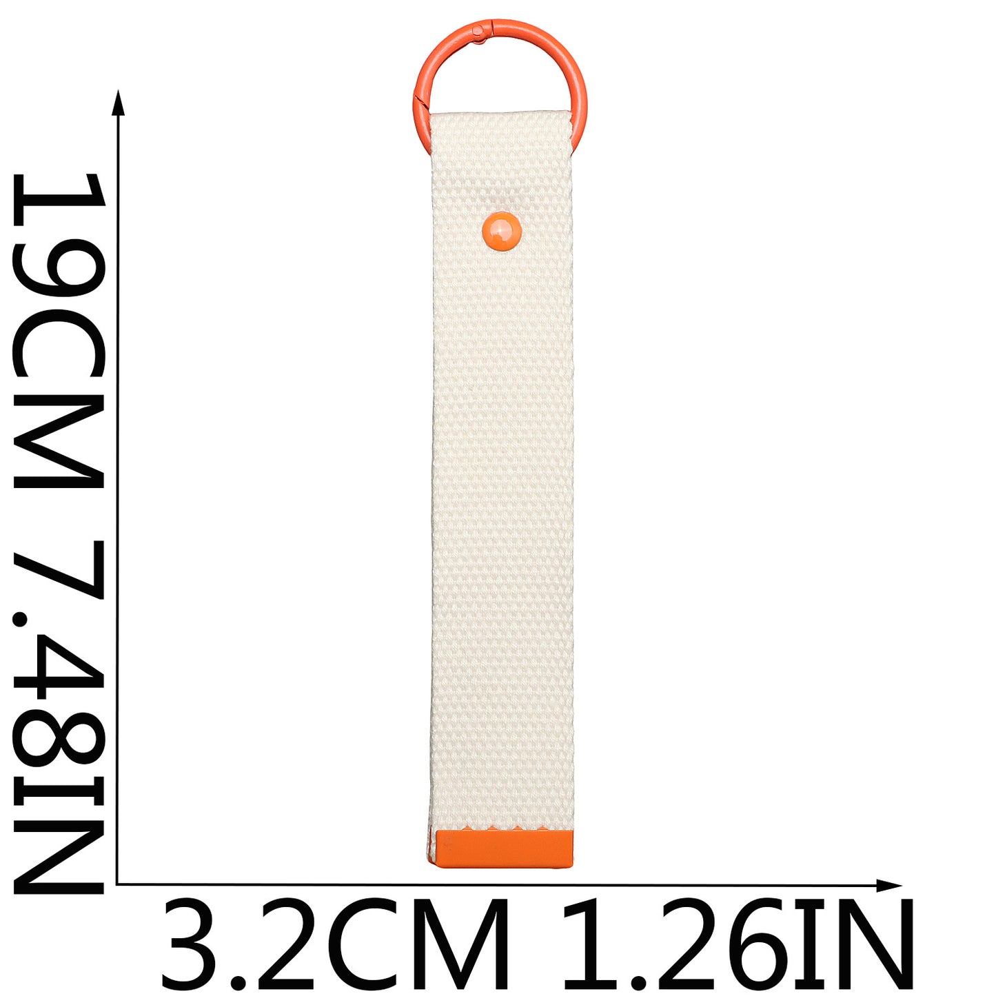 Canvas Keychain Strap – Two Sizes, Ivory & Pure White Options